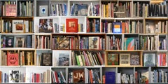 Modern Art BookScape / Colorful Bookshelf / Picasso, Warhol, Harring, Rothko