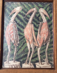 Max Thalmann  Pastel . peinture / dessin Encadré signé LL.