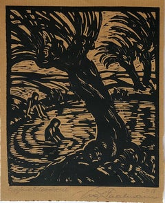 untitled (bathers in lake)