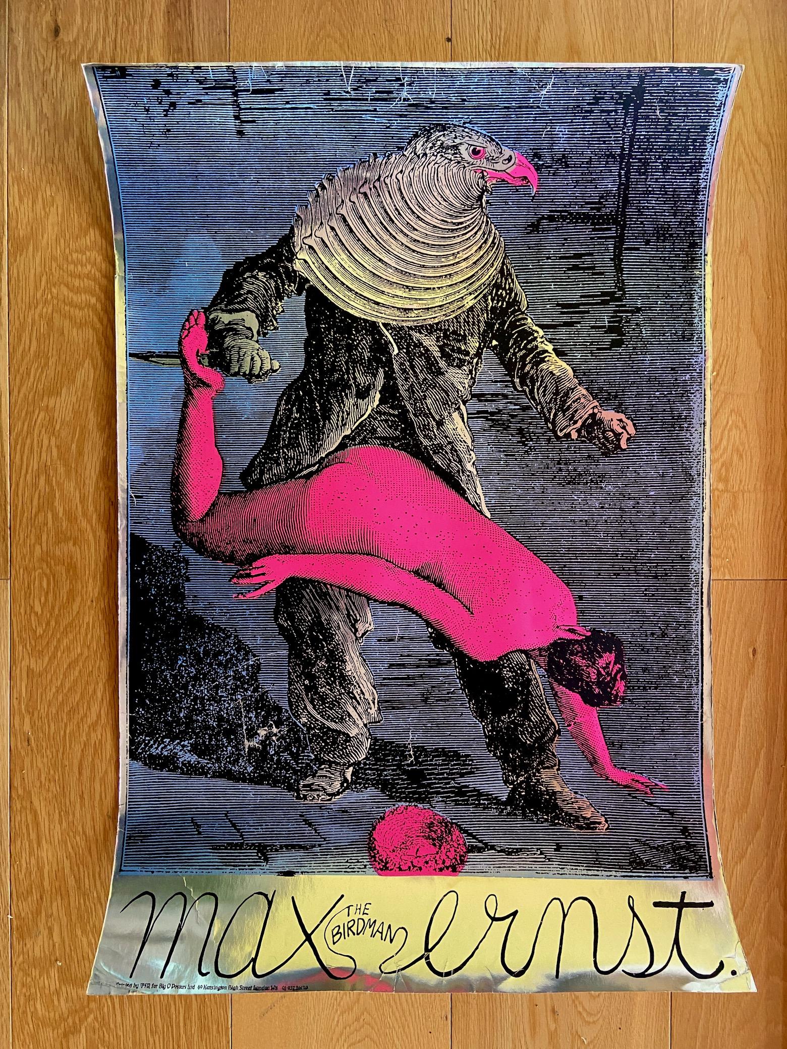 Max „The Birdman“ Ernst, psychedelisches Plakat, Martin Sharp, Big O-Plakate, 1967 (Britisch) im Angebot