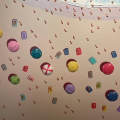 'Beach Days' Colourful 3D Contemporary beach, surfers, sea, sand and people.