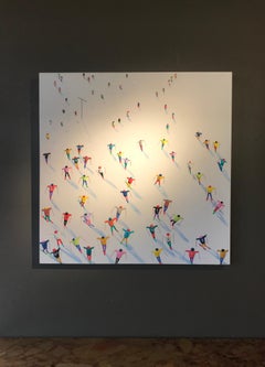 Contemporary 3D Alpine Figurative Landscape 'Ski School' by Max Todd