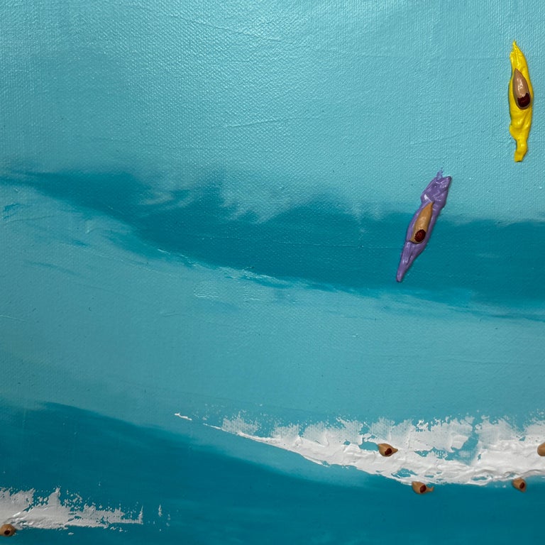 Max Todd - 'Fun in the Sun' Colourful 3D Contemporary painting of the