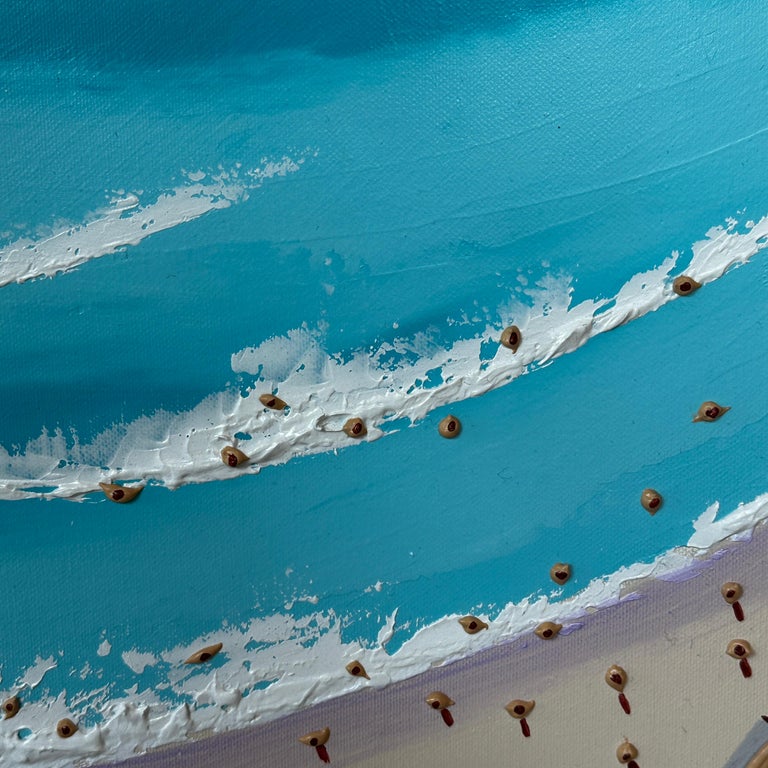 Max Todd - 'Fun in the Sun' Colourful 3D Contemporary painting of the