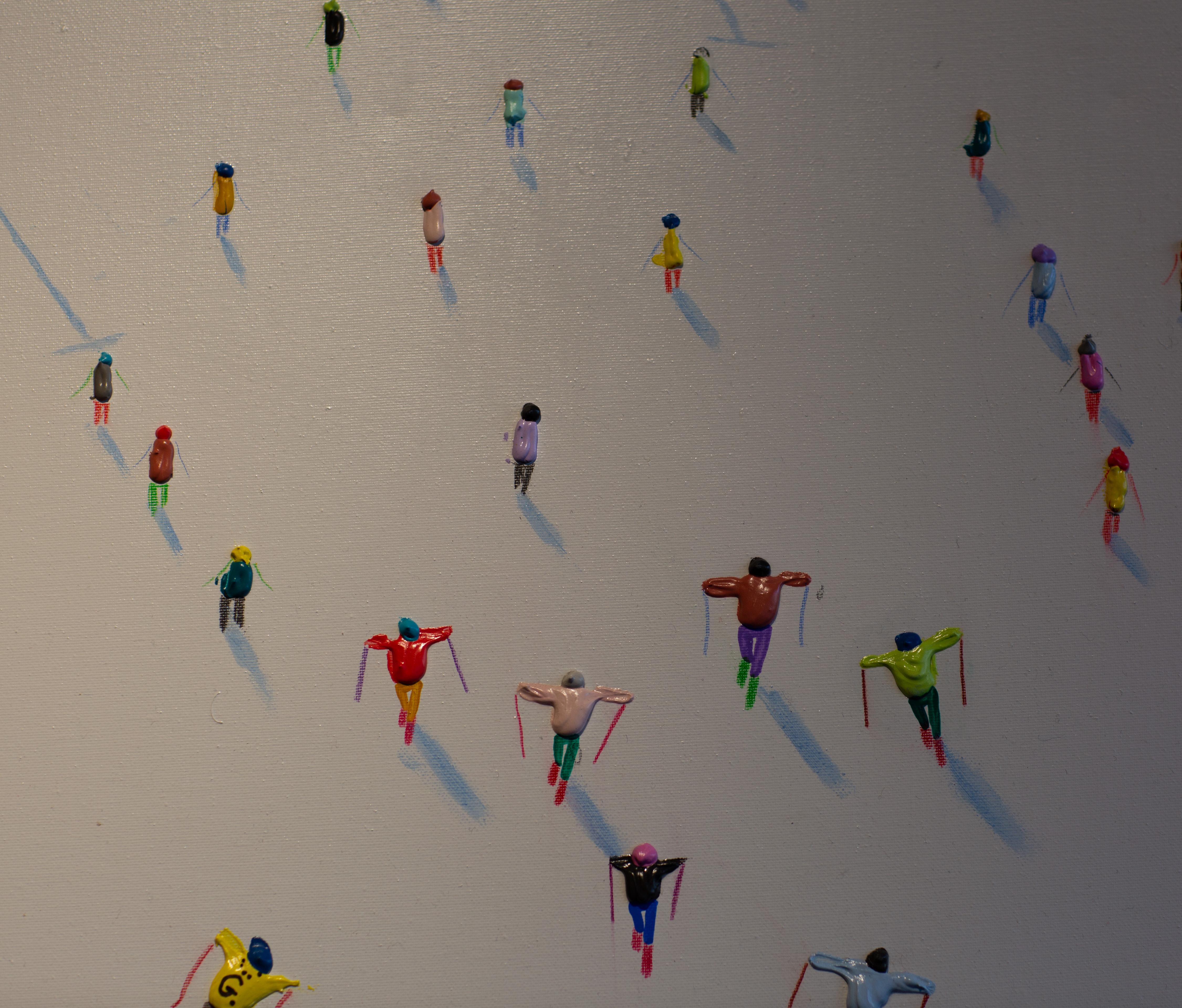 3d skiing painting
