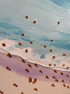 'Surfers Paradise' Contemporary colourful 3D Beach scene with water & figures