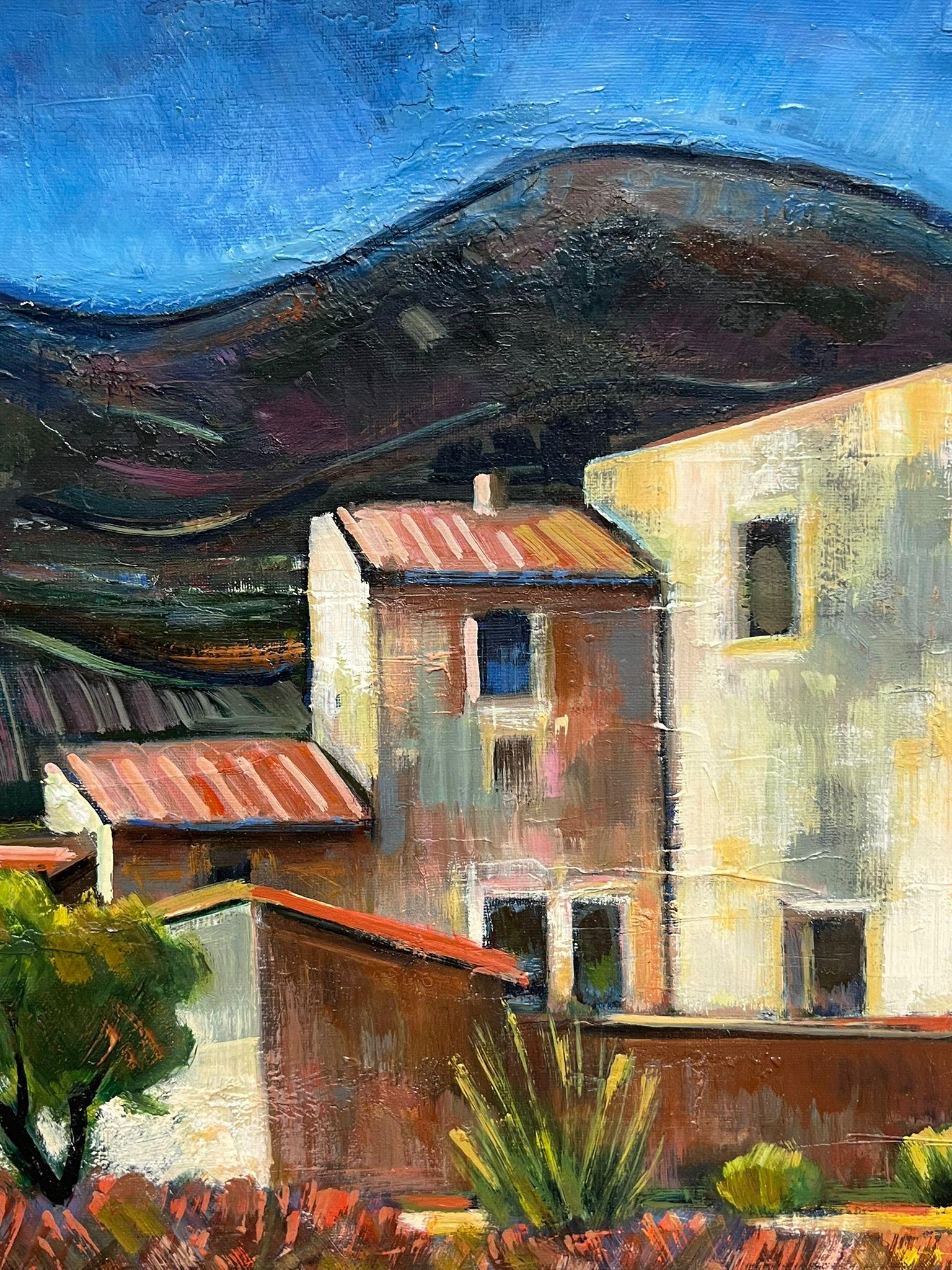 Siglo XX Óleo Modernista Francés Provenza Viñedo Antigua Casa Mas en venta 1