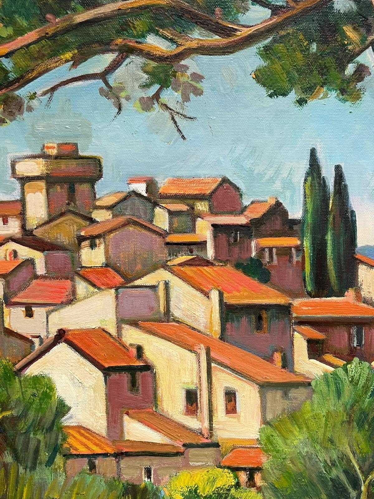 El sur de Francia (¿Cagnes sur Mer?)
por Max Toutain (1935-2006)
pintura al óleo sobre lienzo, sin enmarcar
lienzo : 26 x 21,5 pulgadas
Procedencia: todos los cuadros que tenemos de este artista proceden de la finca del artista en el sur de Francia.