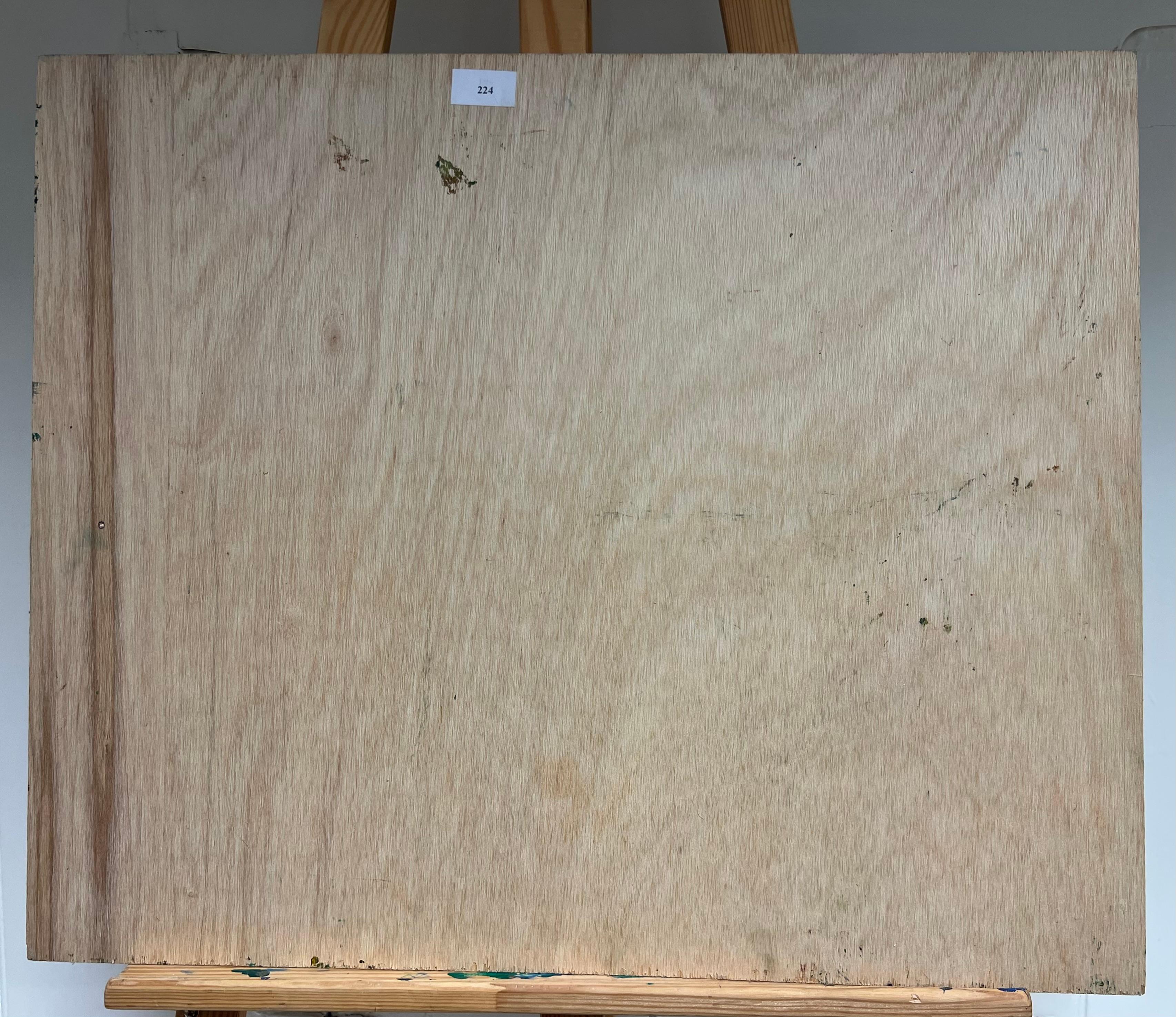 Pittura ad olio francese con scena vibrante di barche da pesca e porto costiero in vendita 5