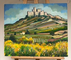 Greene & Greene Francia Paesaggio in cima alla collina Pittura ad olio del XX secolo