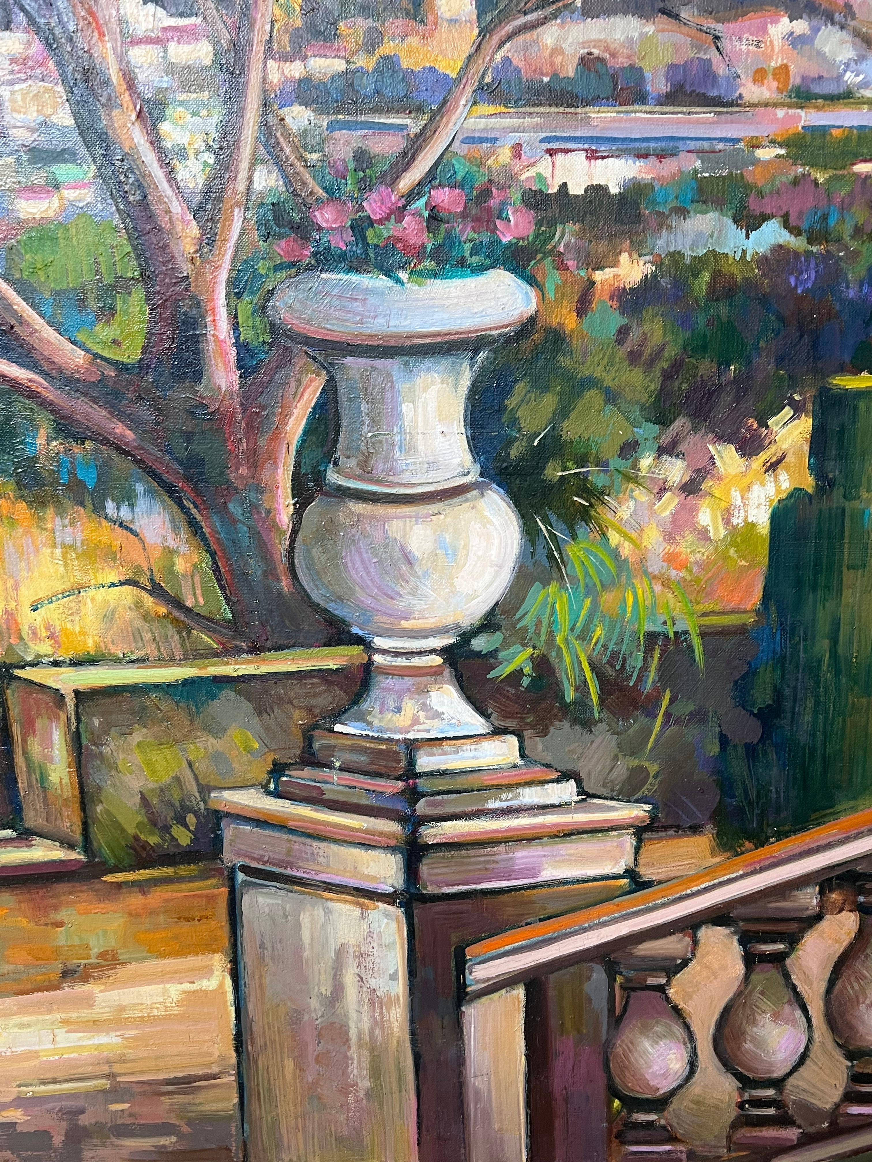 Vista sulla costa provenzale dalla terrazza del giardino
firmato da Max Toutain (1935-2006)
dipinto a olio su tela, senza cornice
tela: 35 x 51 pollici
Provenienza: tutti i quadri che abbiamo di questo artista provengono dalla tenuta dell'artista