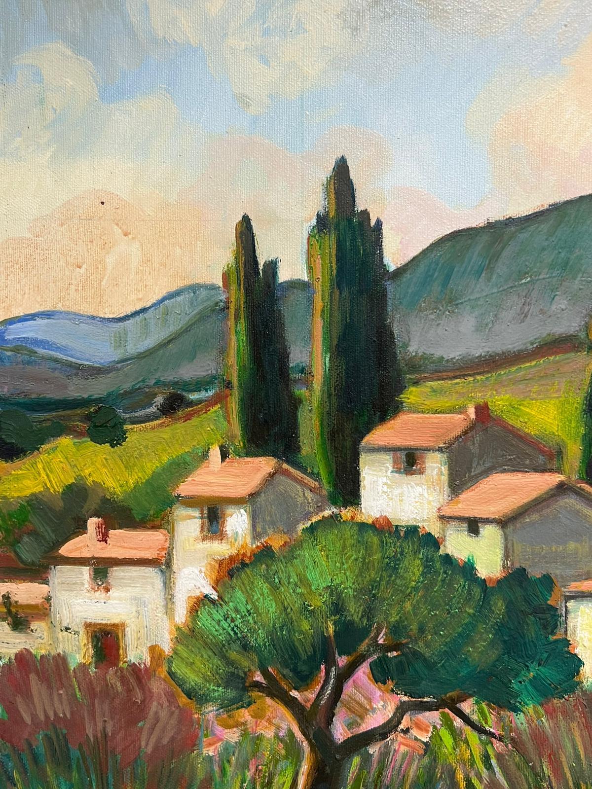 Provence
by Max Toutain (1935-2006)
oil painting on canvas, unframed
canvas : 18 x 22 inches
Provenance: all the paintings we have by this artist have come from the artists estate in the South of France. 
Condition: very good condition

Max Toutain