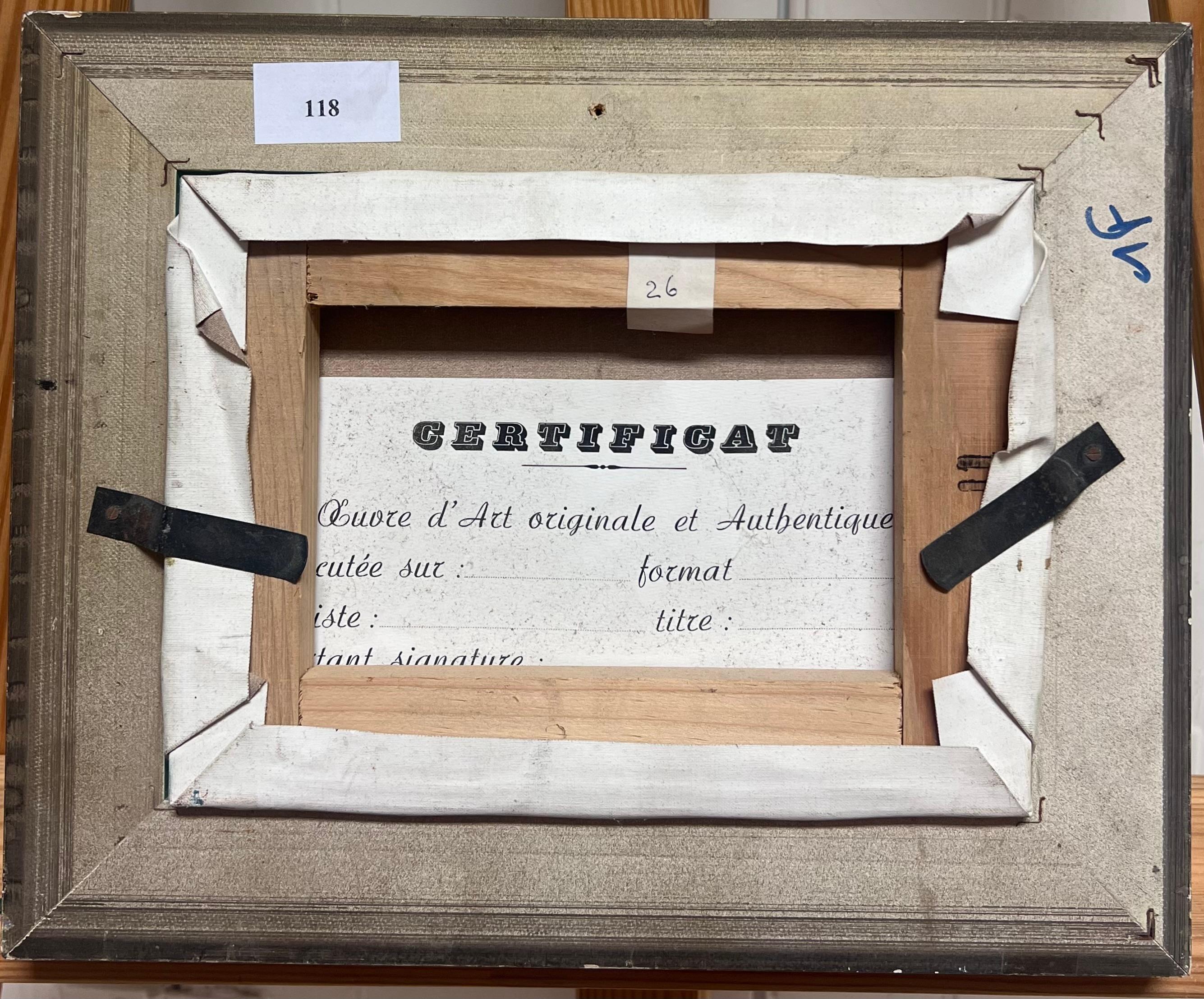 Stillleben mit zwei Birnen, französisches modernistisches Originalgemälde des 20. Jahrhunderts, gerahmt im Angebot 3