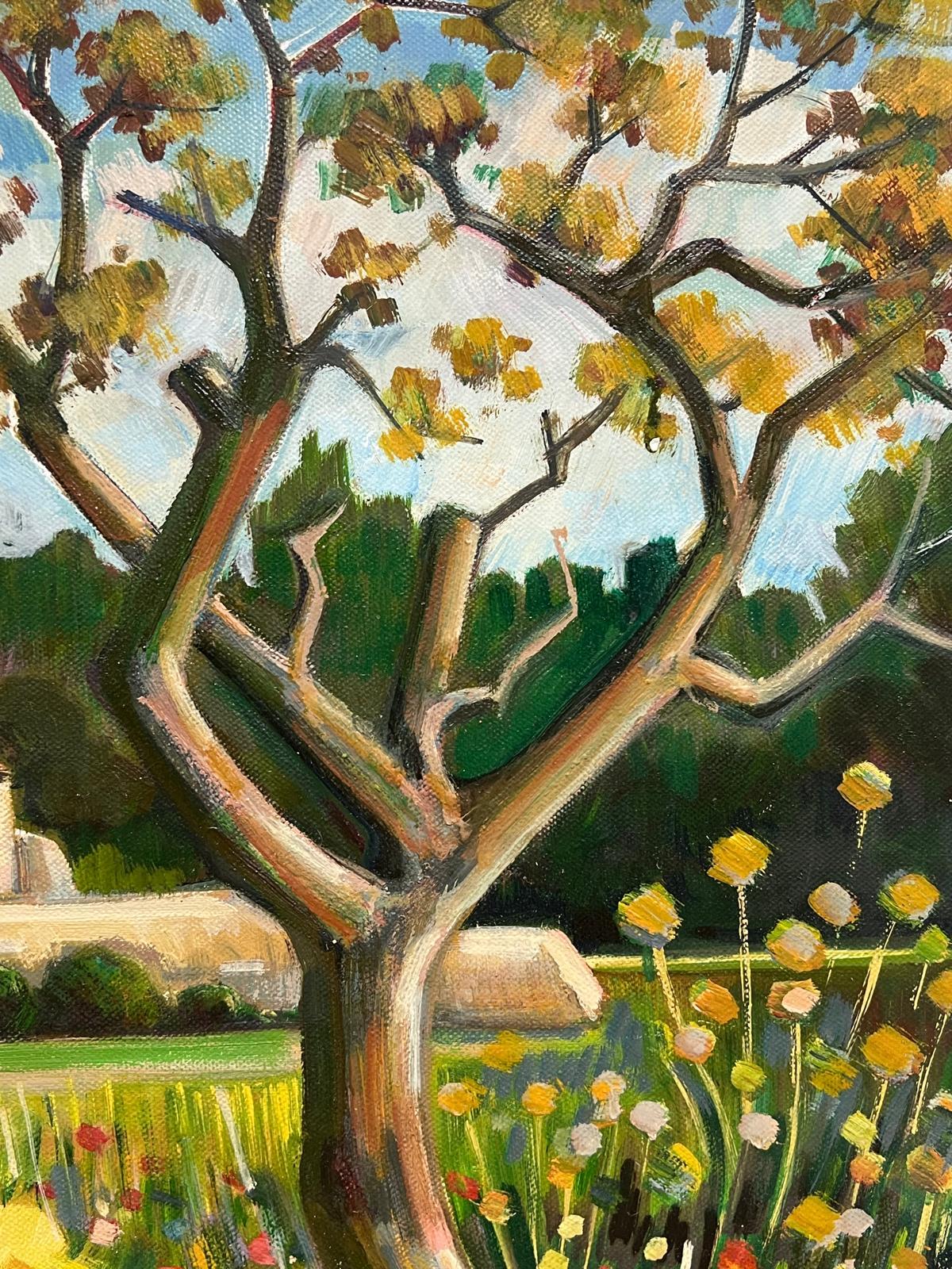 Countryside Villa 
by Max Toutain (1935-2006)
oil painting on canvas, unframed
canvas : 18 x 22 inches
Provenance: all the paintings we have by this artist have come from the artists estate in the South of France. 
Condition: very good