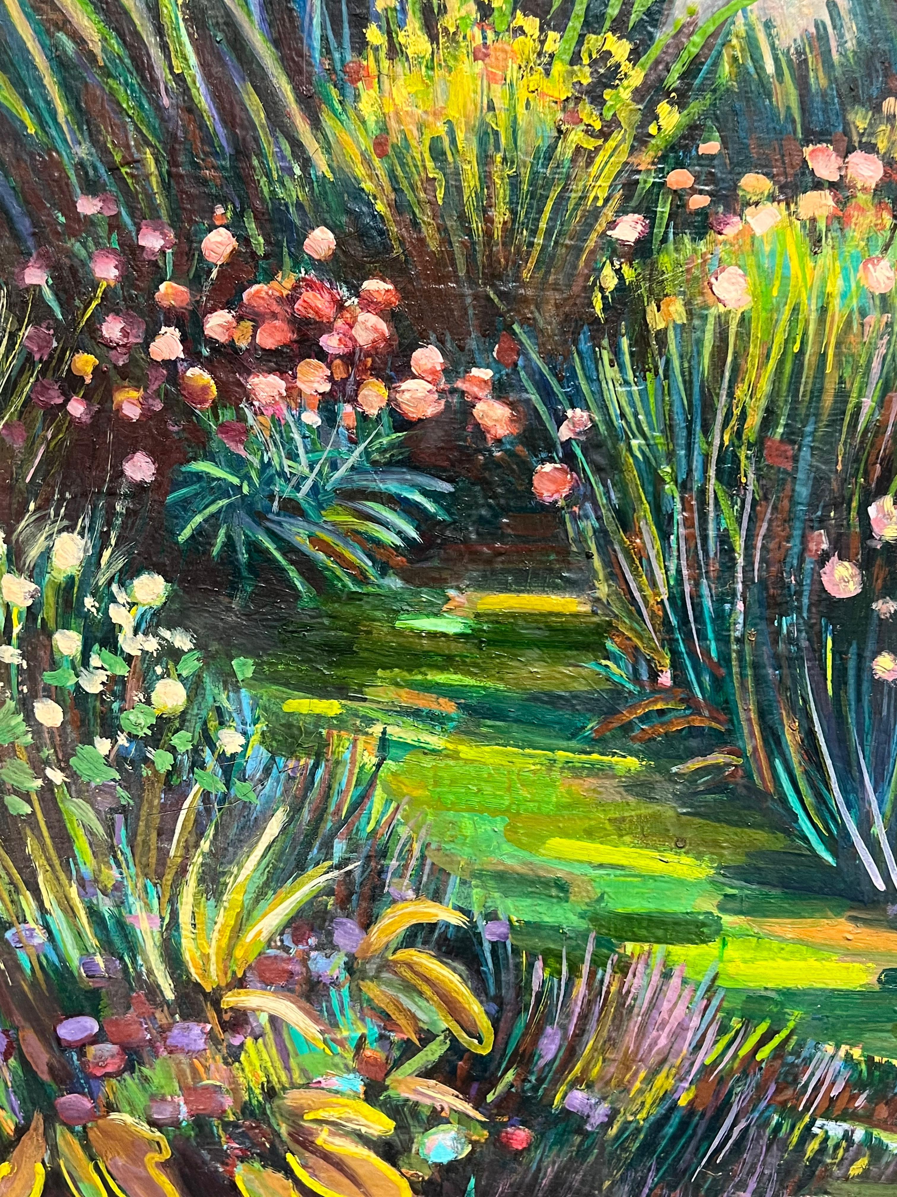 Il giardino della Casa di Provenza
firmato da Max Toutain (1935-2006)
dipinto a olio su tela, senza cornice
tela: 32 x 26 pollici
Provenienza: tutti i quadri che abbiamo di questo artista provengono dalla tenuta dell'artista nel sud della Francia.