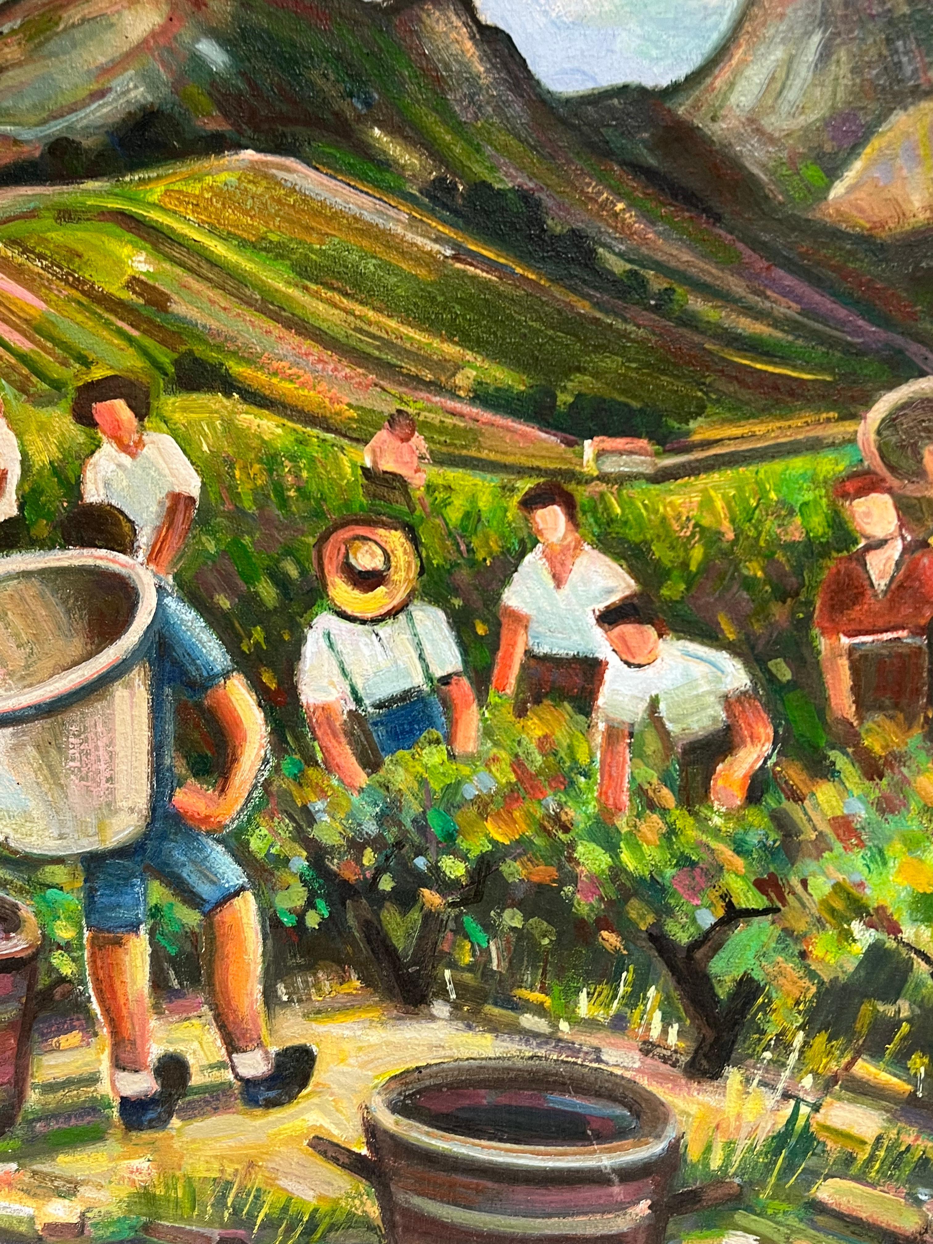 La vendemmia
di Max Toutain (1935-2006)
dipinto a olio su tela, senza cornice
tela: 24 x 29 pollici
Provenienza: tutti i quadri che abbiamo di questo artista provengono dalla tenuta dell'artista nel sud della Francia. 
Condizioni: ottime