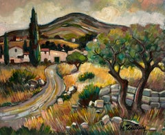 Windy Path Leading Through The French Valleys 20th Post Impressionist Painting