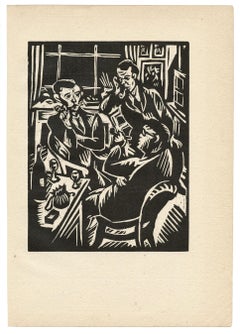 "In Memorium Rene Beeh" original woodcut