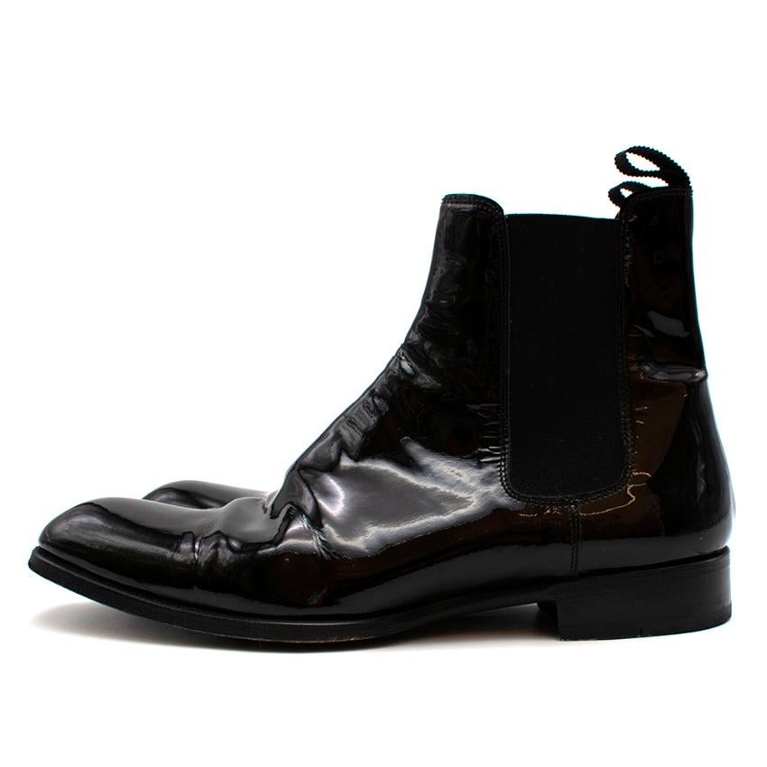 Max Verre Schwarze Lacklederstiefel - Größe 9 für Damen oder Herren im Angebot