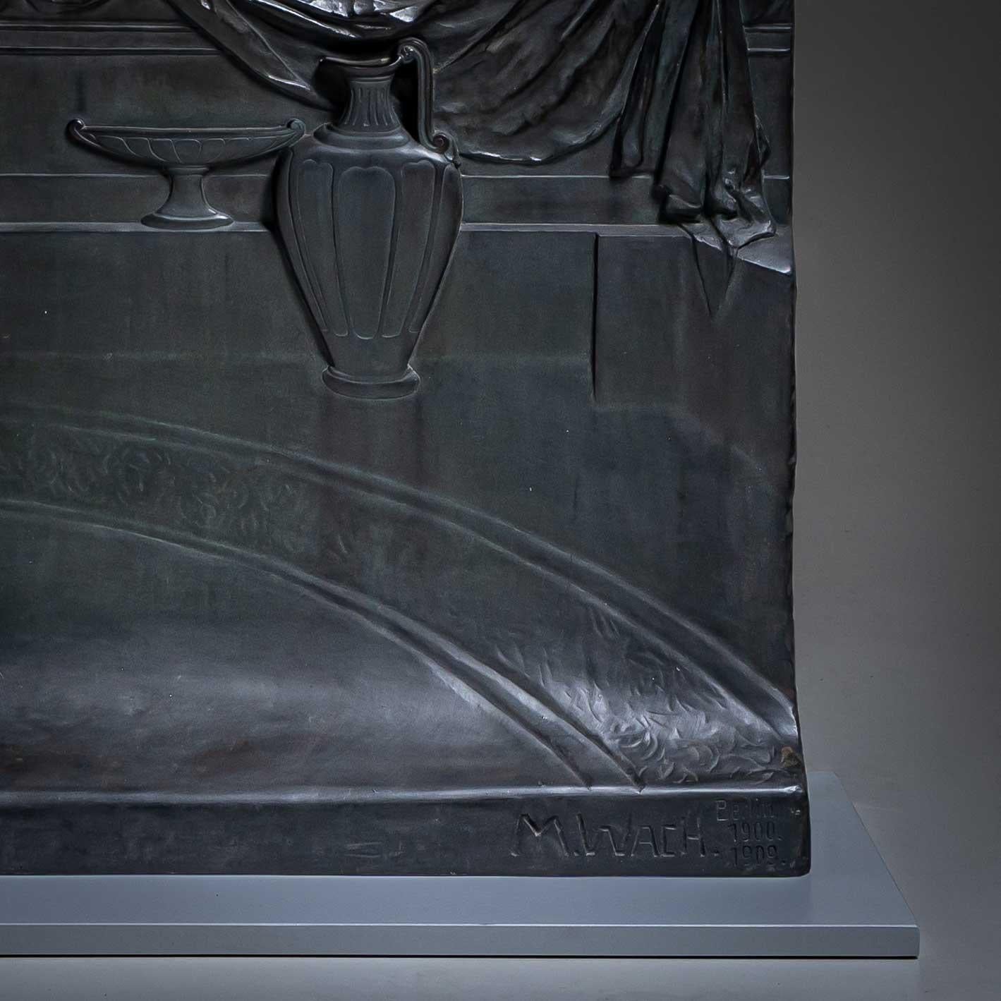 Bronze Relief by Max Wach-Wacheneck (*1871 Berlin), cast by Noack Berlin, 1909 For Sale 6