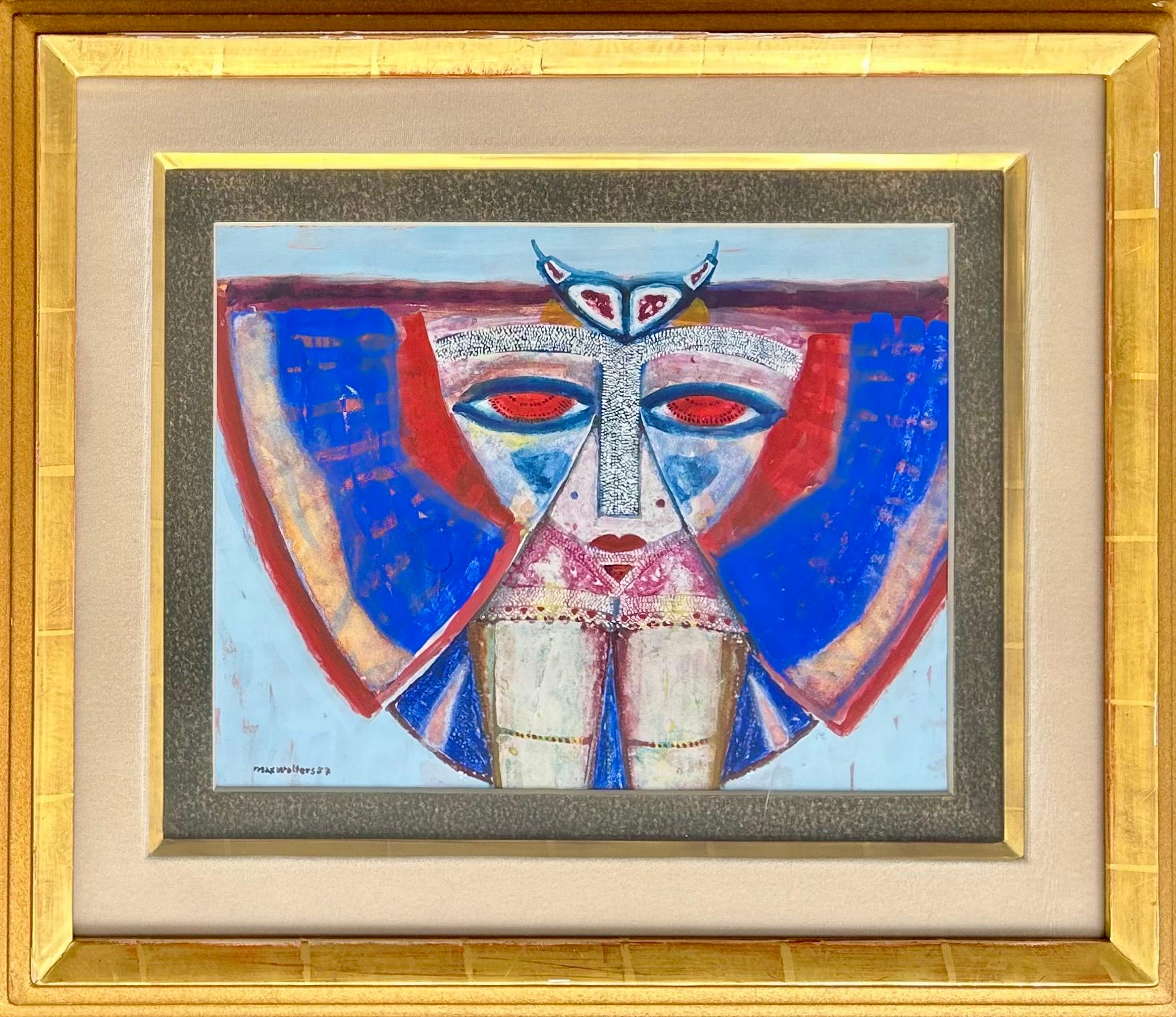 Senza titolo - Pittura surrealista unica su carta/cartone - Max Walter Svanberg, 1957 in vendita 1