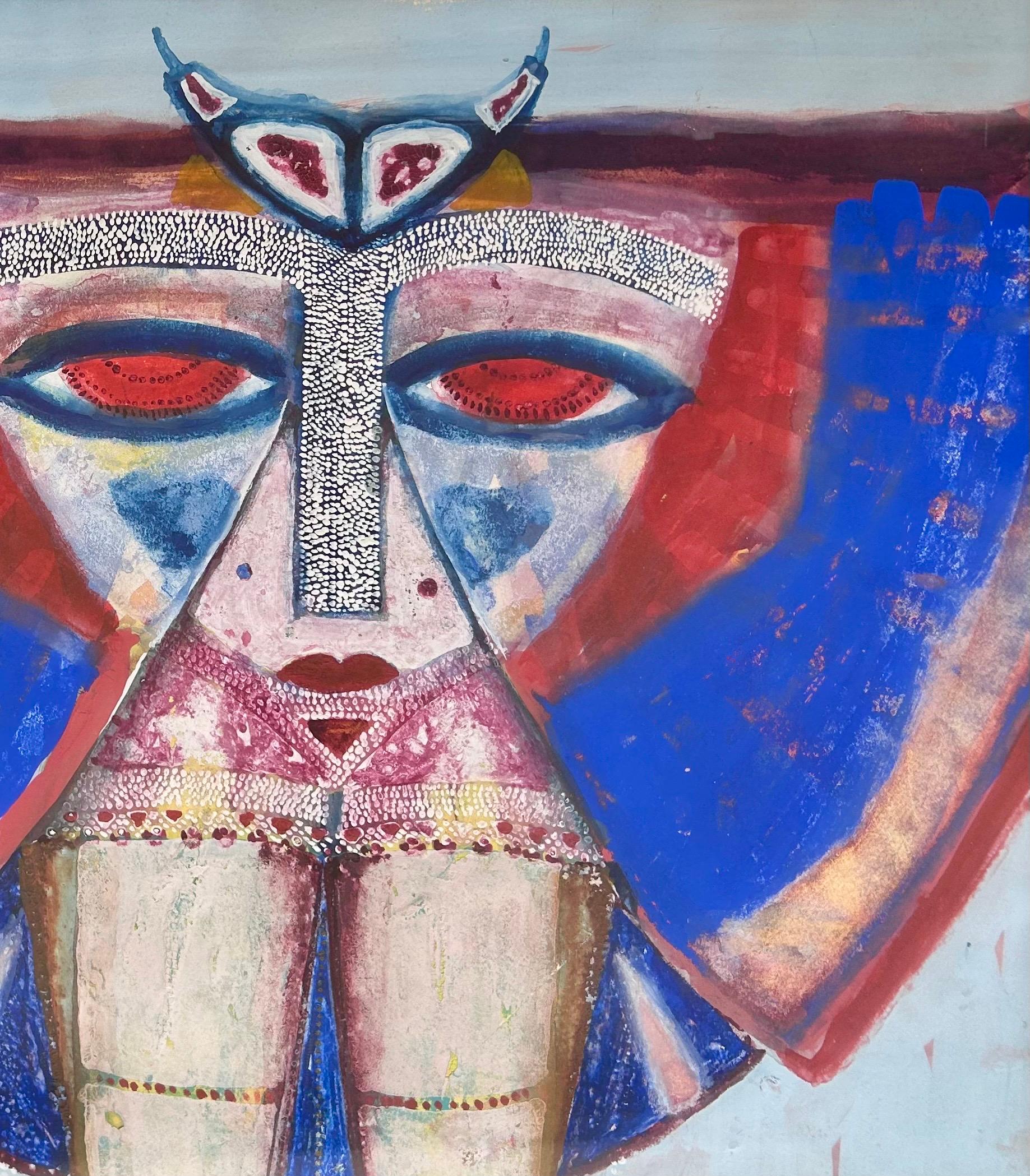 Senza titolo - Pittura surrealista unica su carta/cartone - Max Walter Svanberg, 1957 in vendita 3