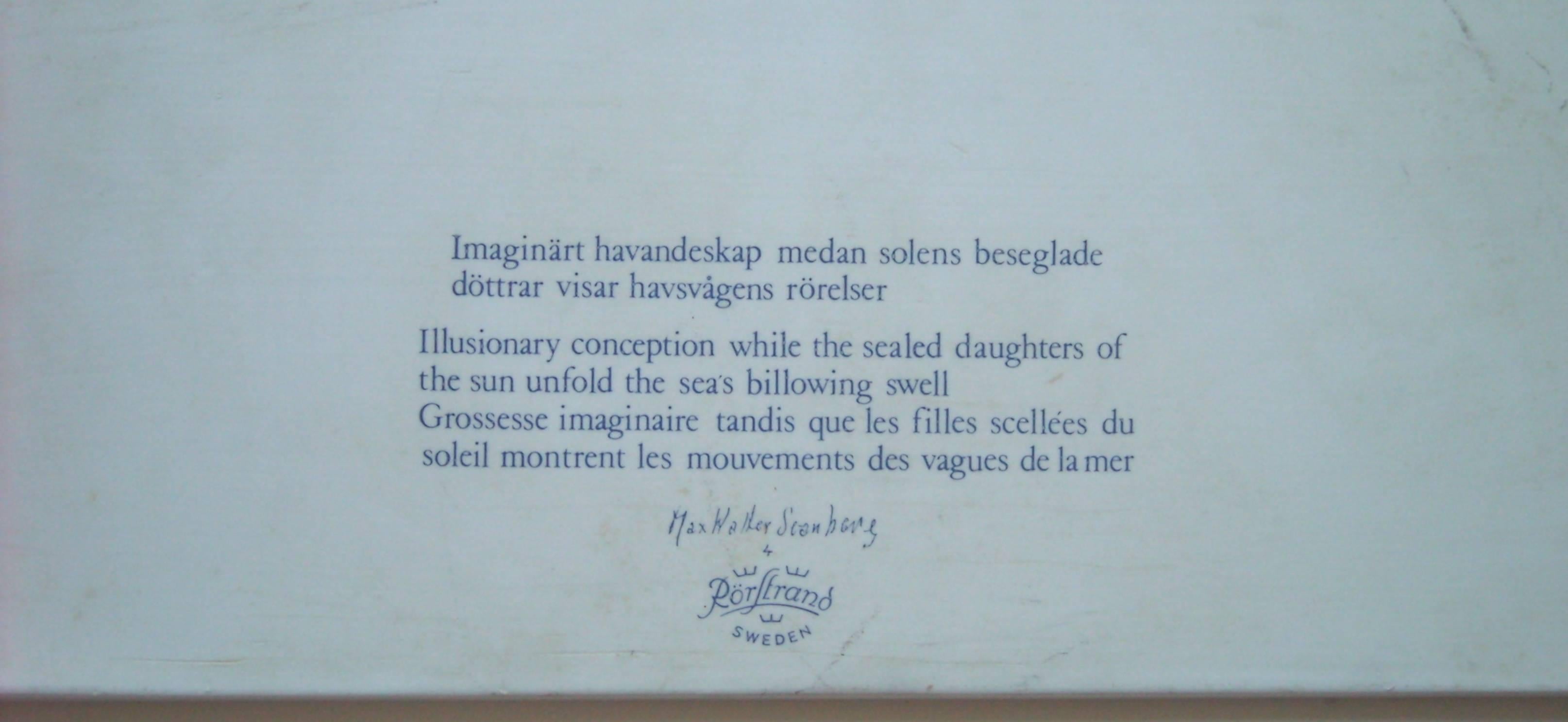 Joli carreau peint par le célèbre artiste, Max Walter Svanberg pour Rorstrand.