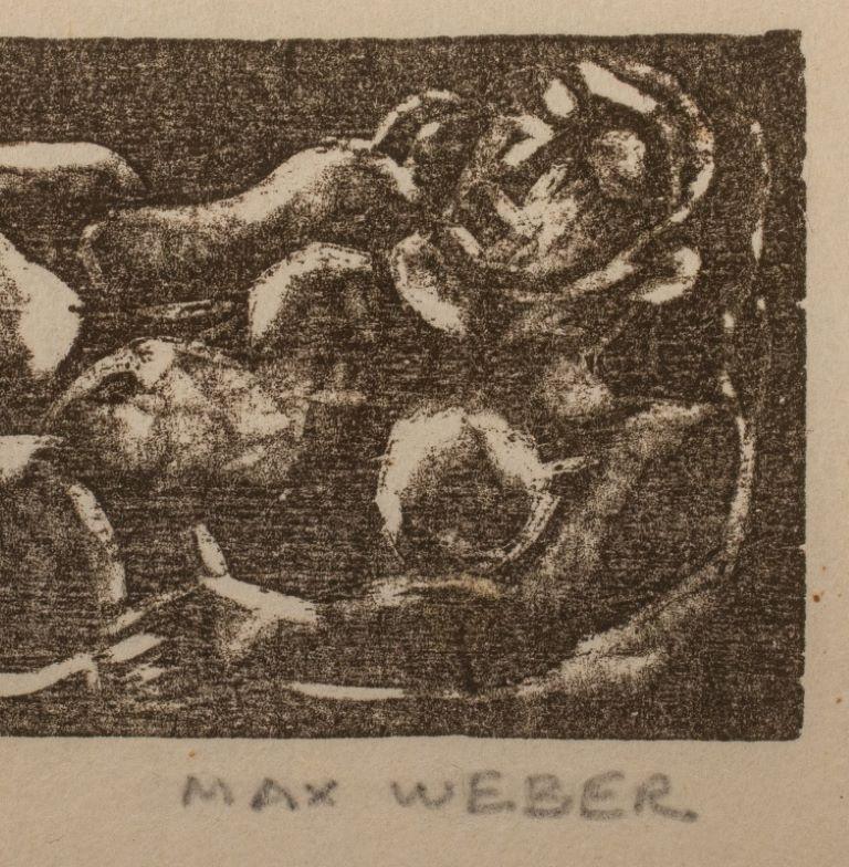 Other Max Weber Nude Portrait Woodblock Print For Sale