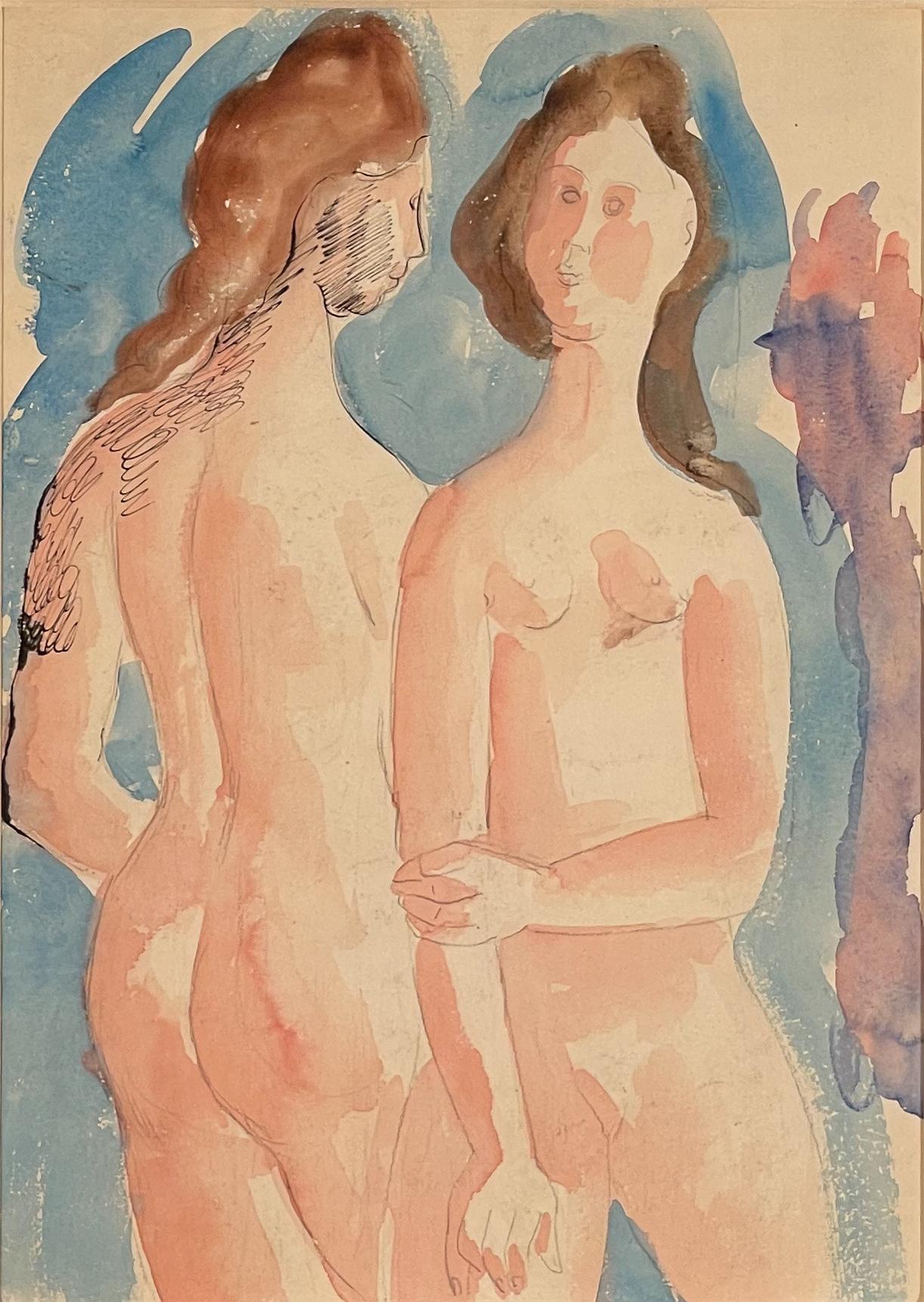 Max Weber Nude Painting - The Staring Figures