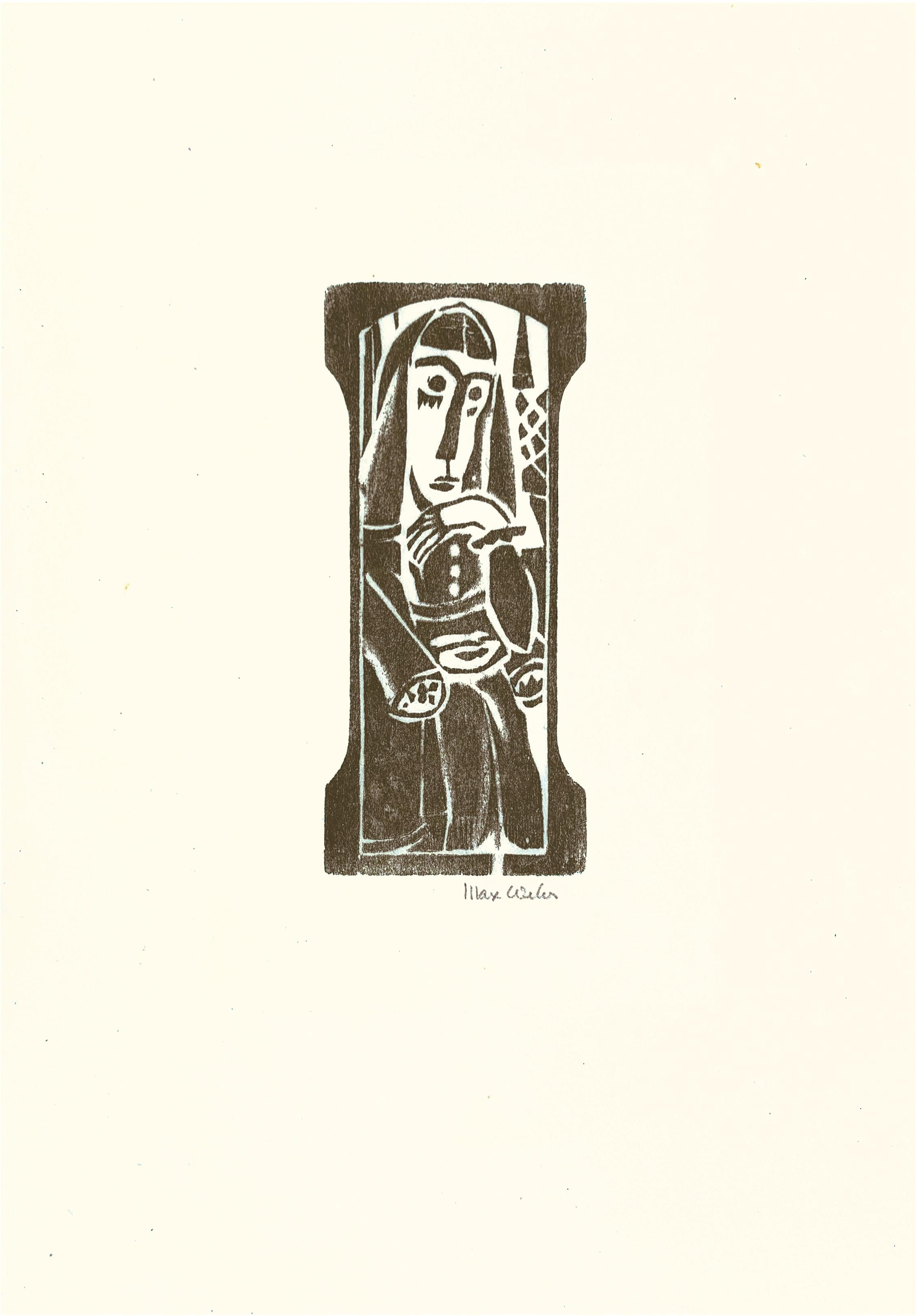 'Seated Figure' — American Expressionism - Print by Max Weber