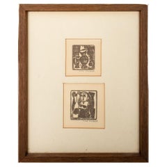 Blocs de bois pour natures mortes et portraits figuratifs de Max Weber