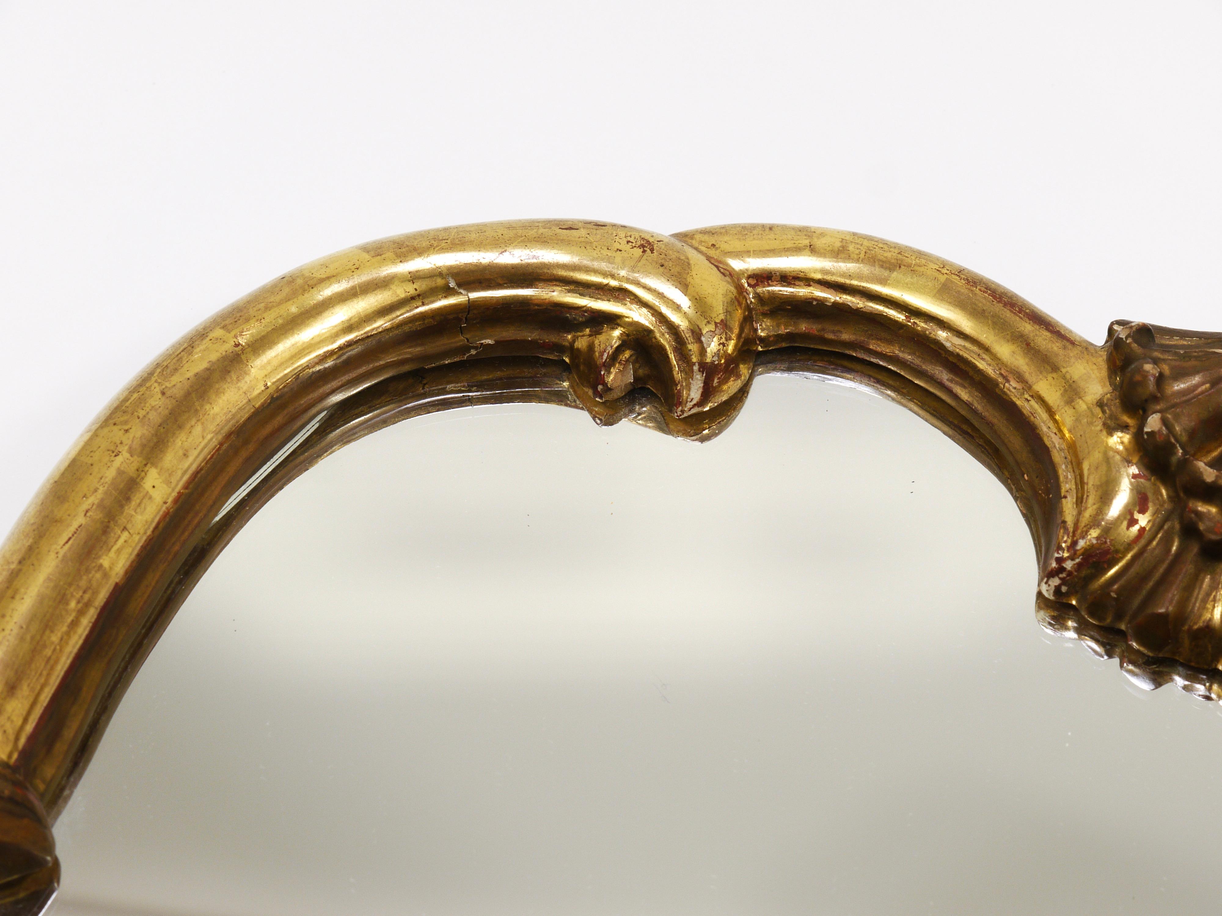Max Welz Vienna Art Nouveau Handcarved Giltwood Wall Mirror, Austria, 1930s For Sale 6