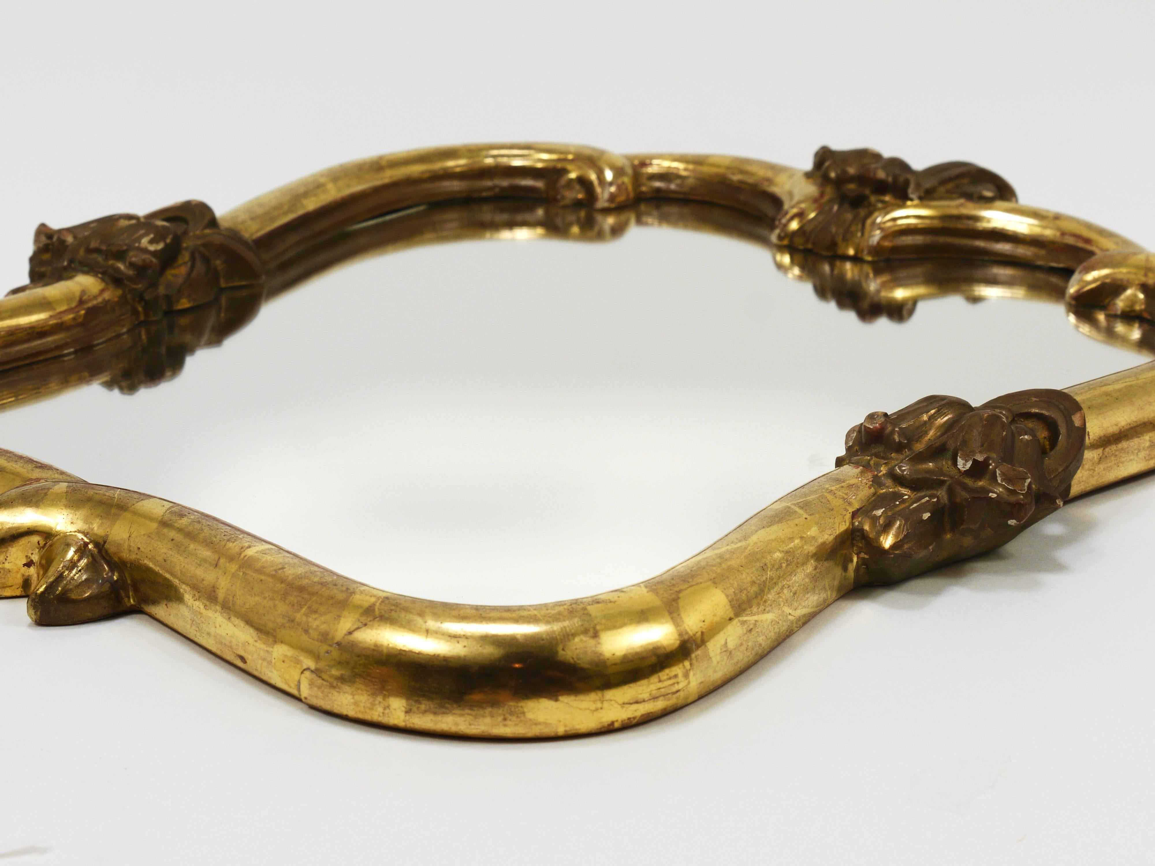 Max Welz Vienna Art Nouveau Handcarved Giltwood Wall Mirror, Austria, 1930s For Sale 10