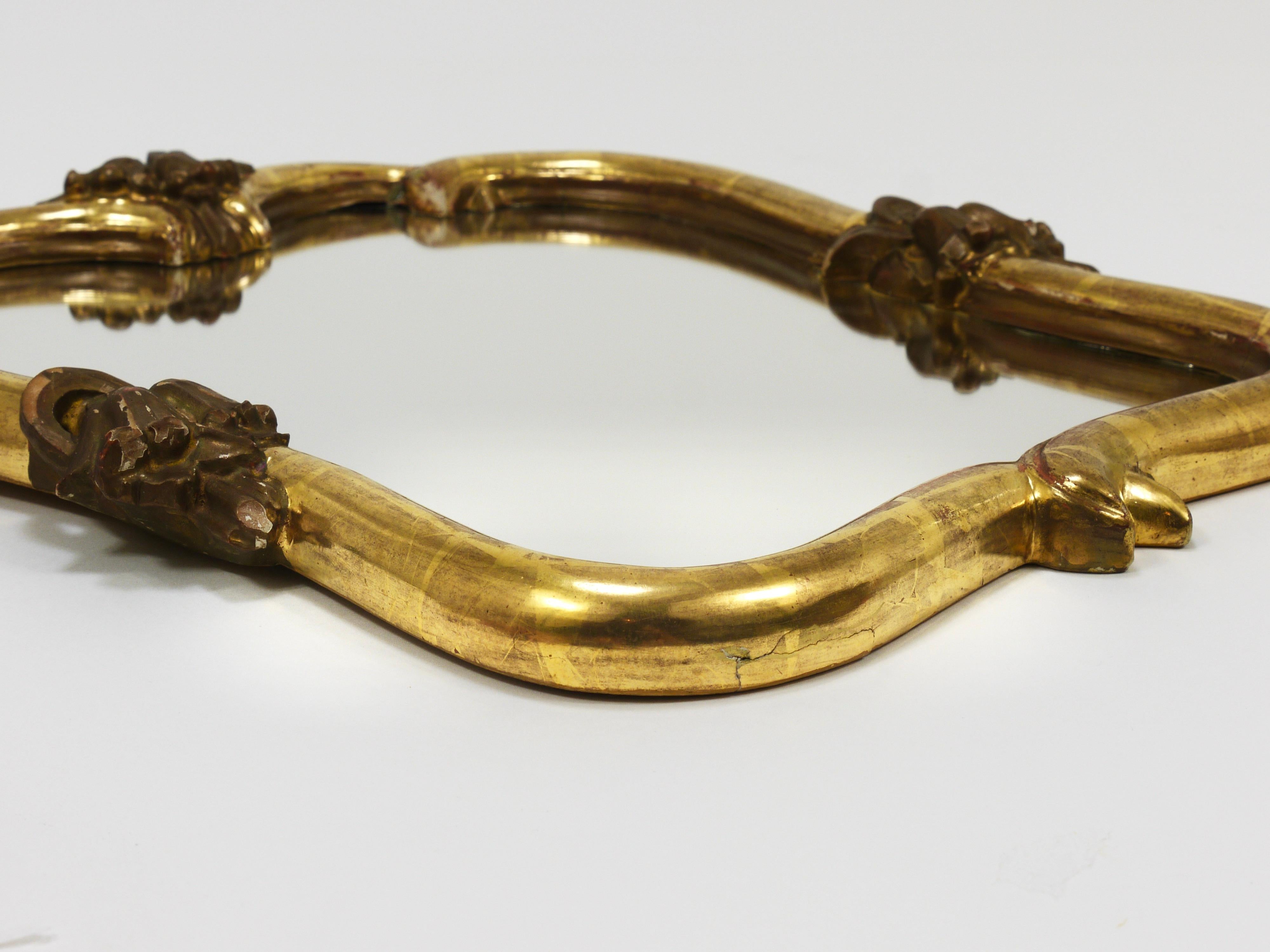 Max Welz Vienna Art Nouveau Handcarved Giltwood Wall Mirror, Austria, 1930s For Sale 11