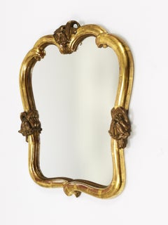 Max Welz Vienna Art Nouveau Handcarved Giltwood Wall Mirror, Austria, 1930s