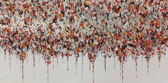 Drips 11/chrome by M.Y., Mixed Media on Canvas