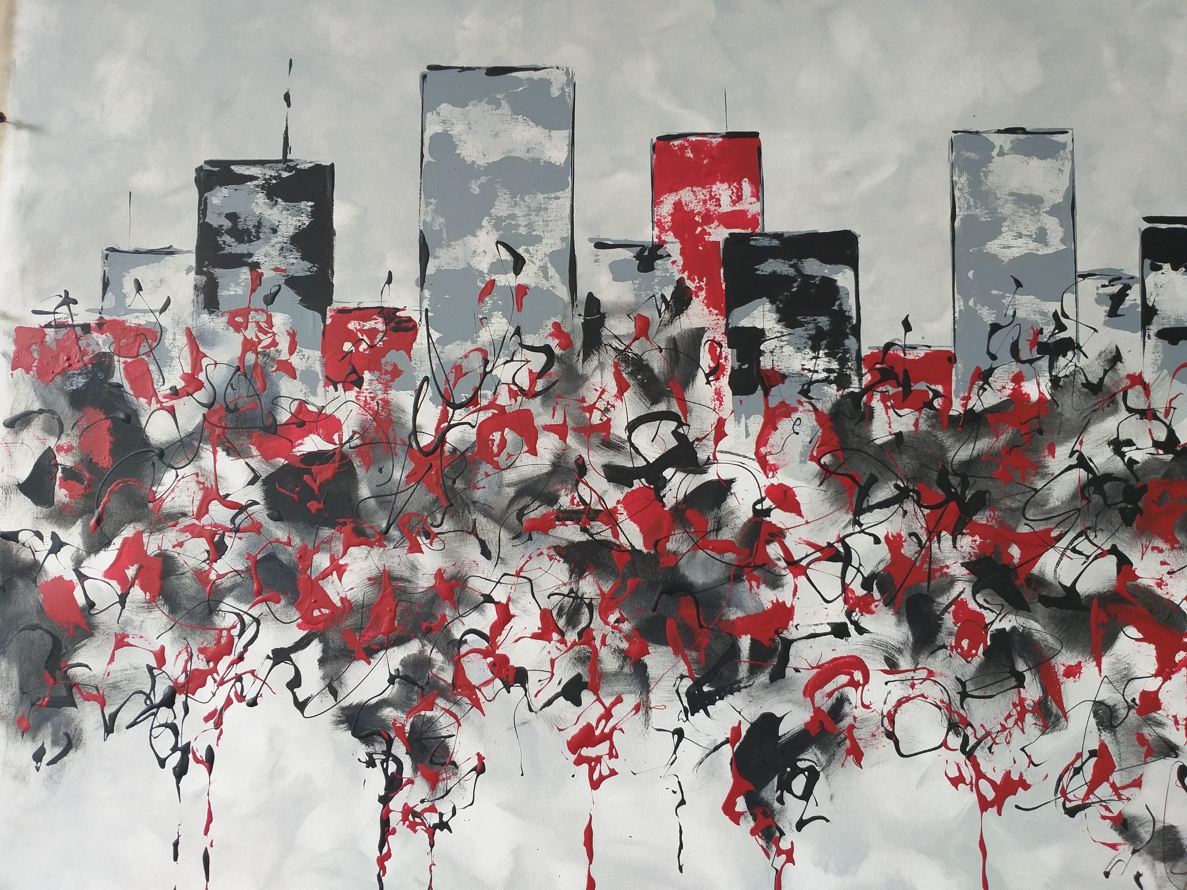 ┬½ Mysterious city 2 ┬╗ by M.Y., Painting, Acrylic on Canvas For Sale 2