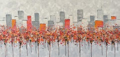 Â« Autumn in the city 2 Â» by M.Y., Painting, Acrylic on Canvas