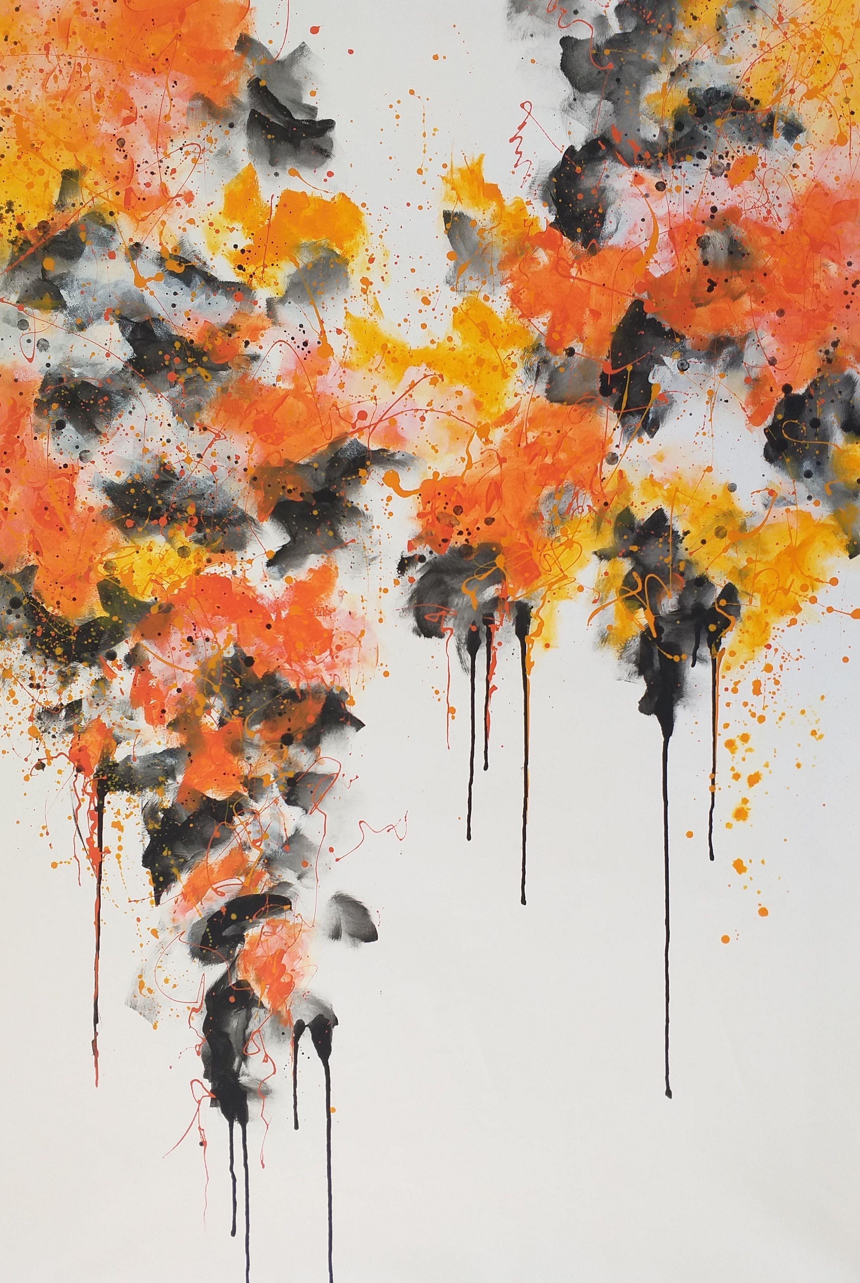 Â" Drips 7 Â" di M.Y., Pittura, Acrilico su tela - Painting di Max Yaskin