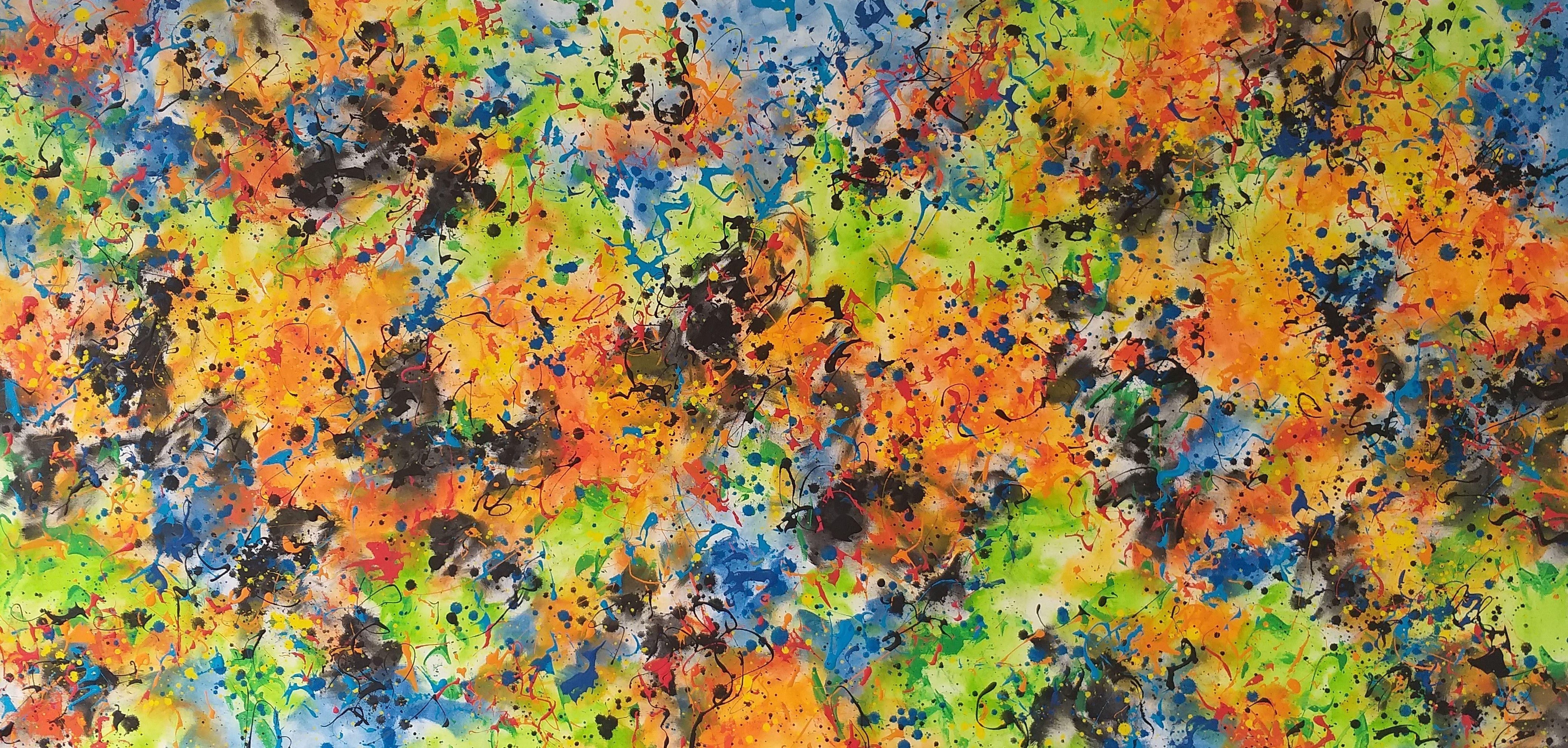 Jungle de M.Y., Peinture, Acrylique sur Toile