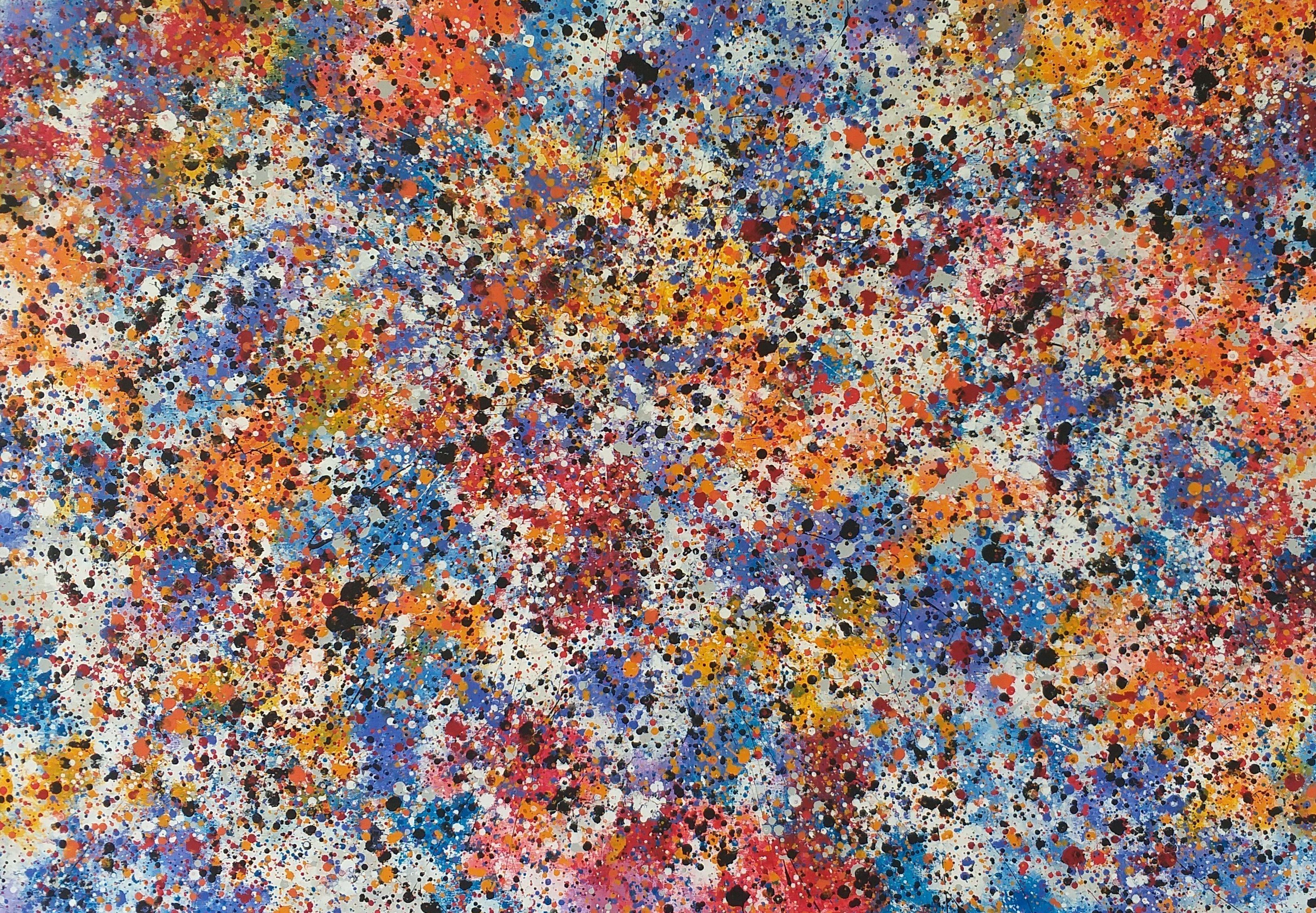 Abstract Painting Max Yaskin - Mix 2 par M.Y., peinture, acrylique sur toile