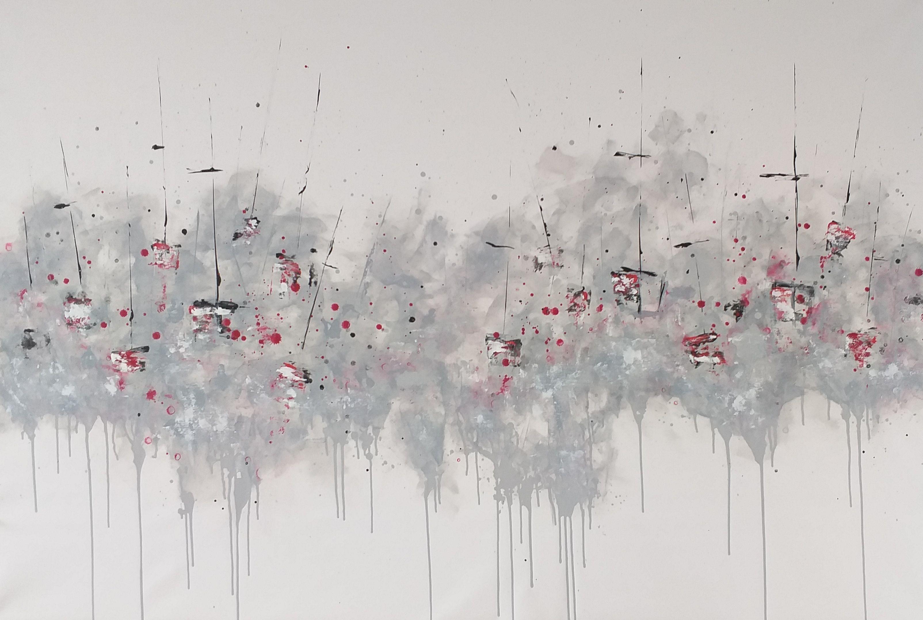 Abstract Painting di Max Yaskin - Regata 2" di M.Y., Pittura, Acrilico su tela