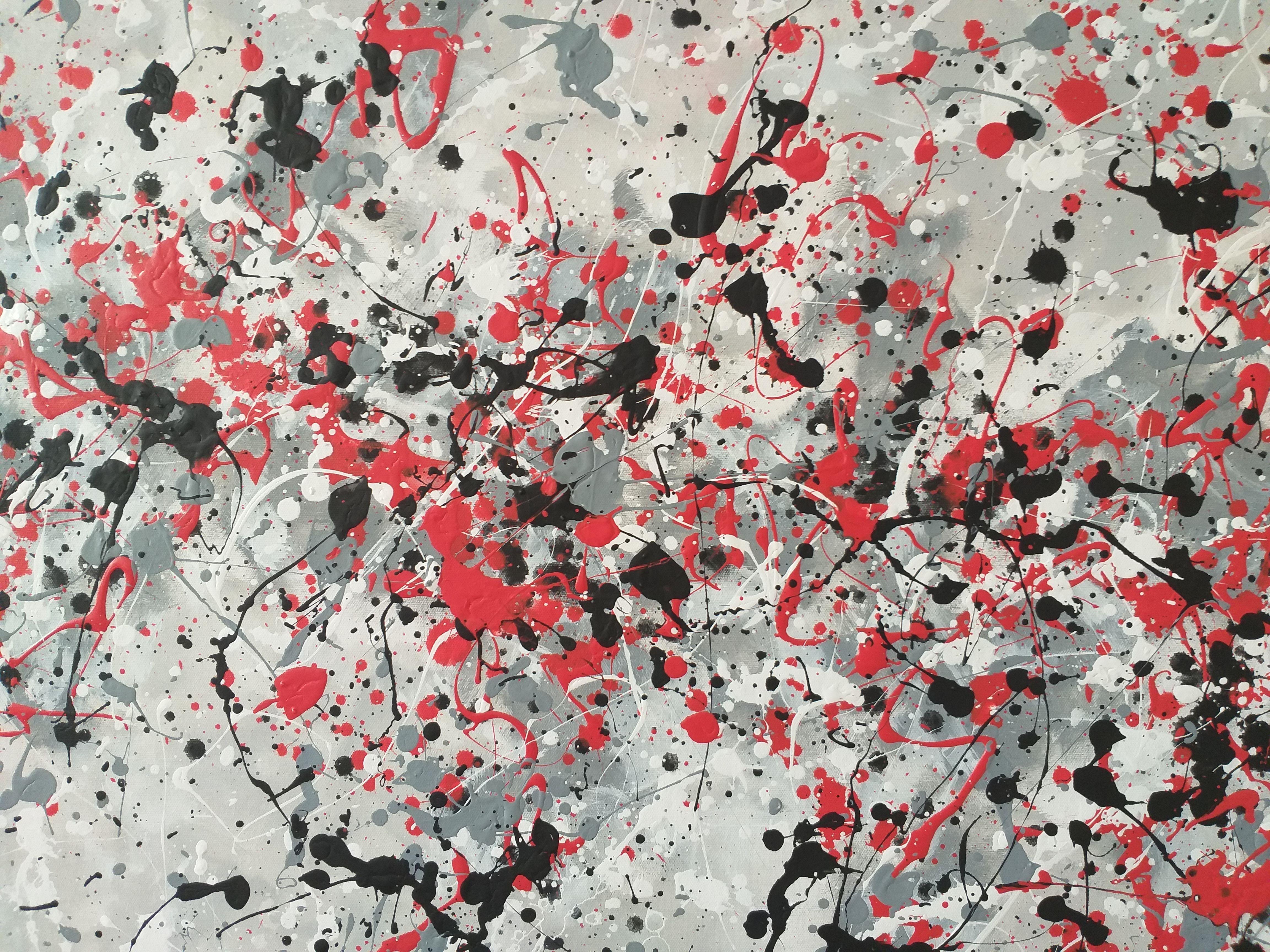 Â« Splashes 13 Â» by M.Y., Painting, Acrylic on Canvas For Sale 1