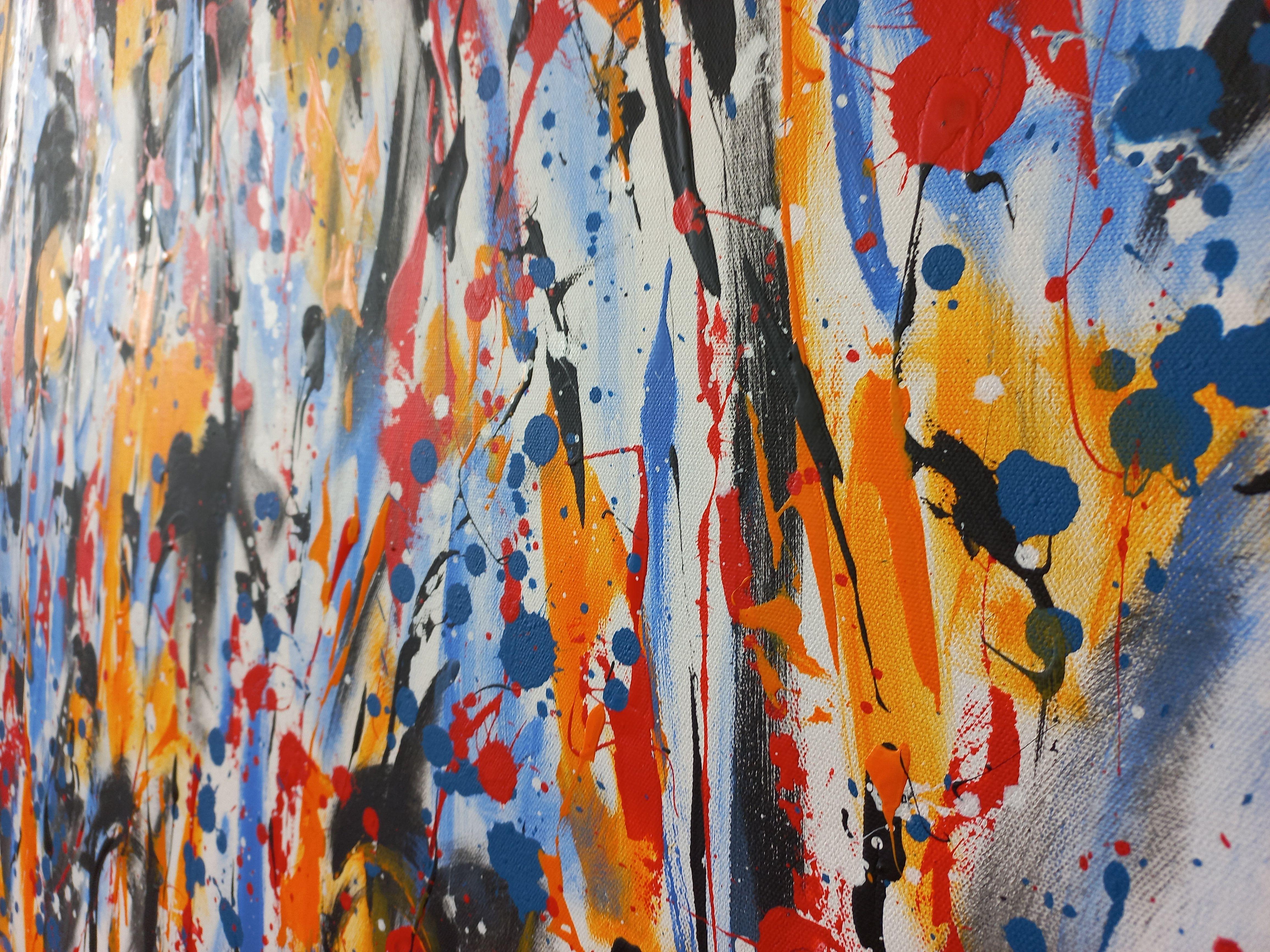 Â« Wild Flowers 4 Â» by M.Y., Painting, Acrylic on Canvas For Sale 4
