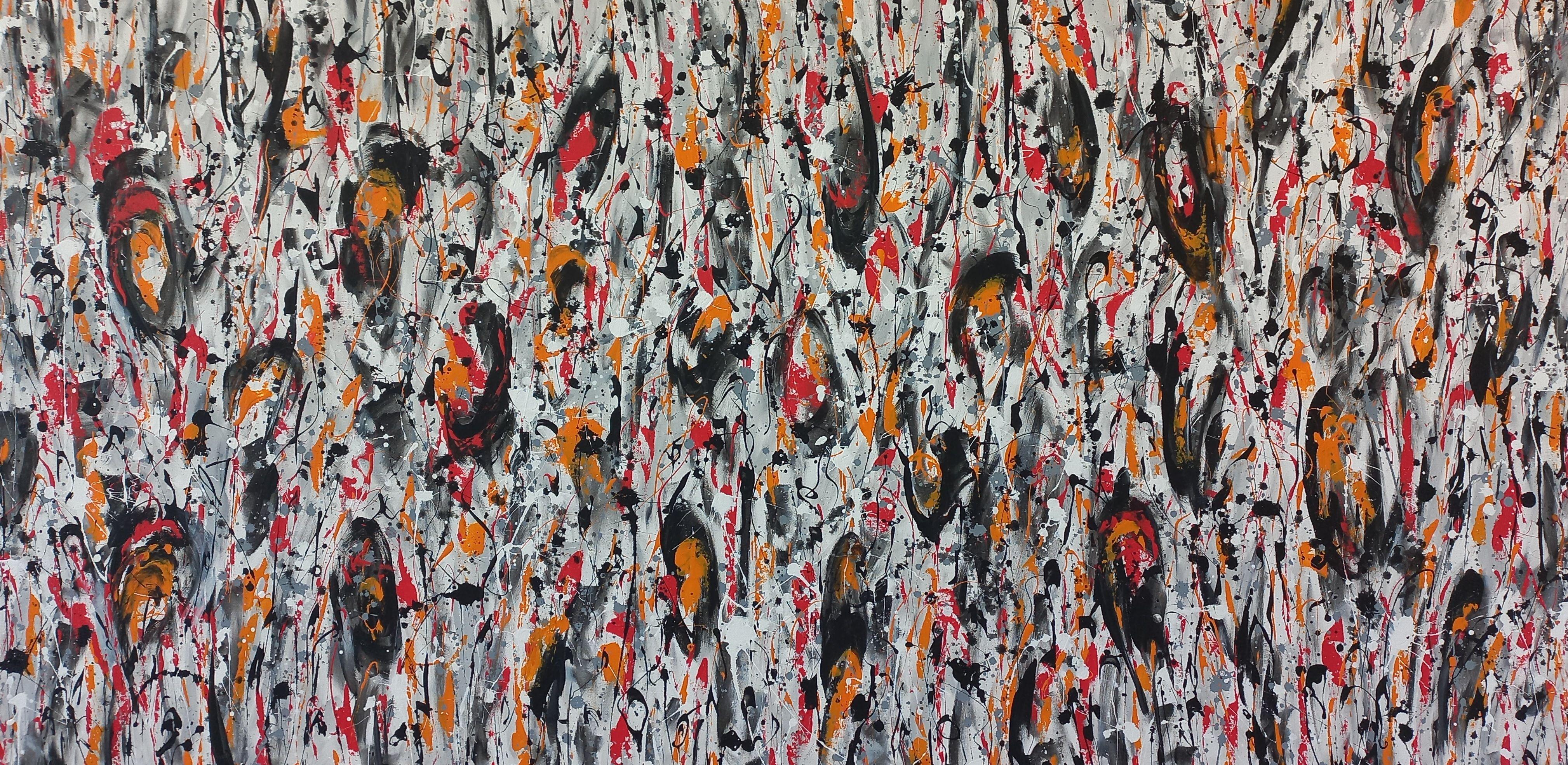 Wild Flowers 5 von M.Y., Gemälde, Acryl auf Leinwand