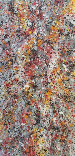 Abstract J. Pollock style acrylic by M.Y., Painting, Acrylic on Canvas