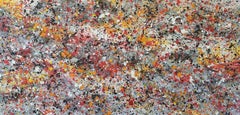 Peinture abstraite à l'acrylique de style J. Pollock par M.Y., Acrylique sur toile