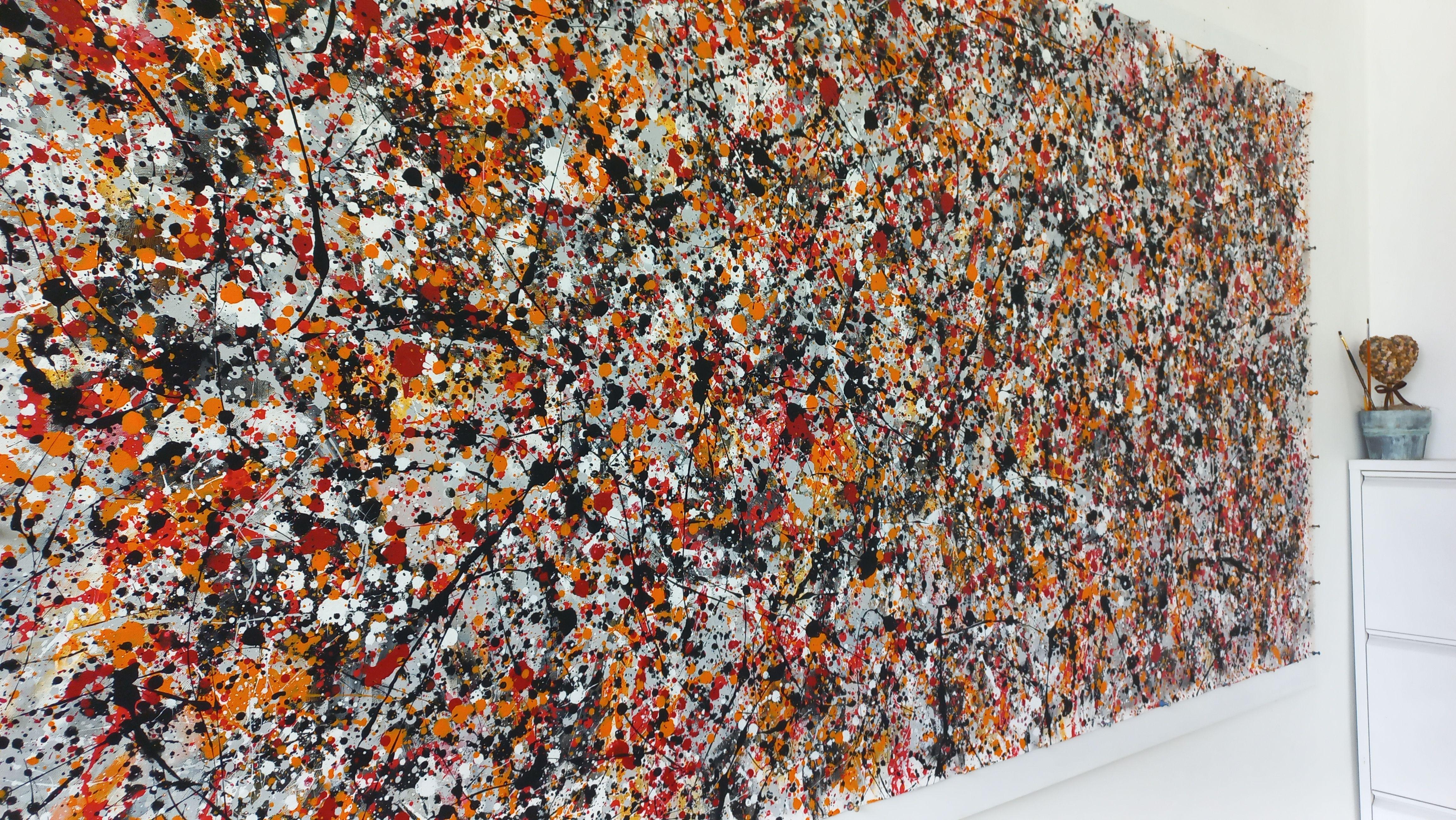 Abstraktes Gemälde im J. Pollock-Stil von M.Y., Gemälde, Acryl auf Leinwand, Gemälde (Abstrakter Expressionismus), Painting, von Max Yaskin
