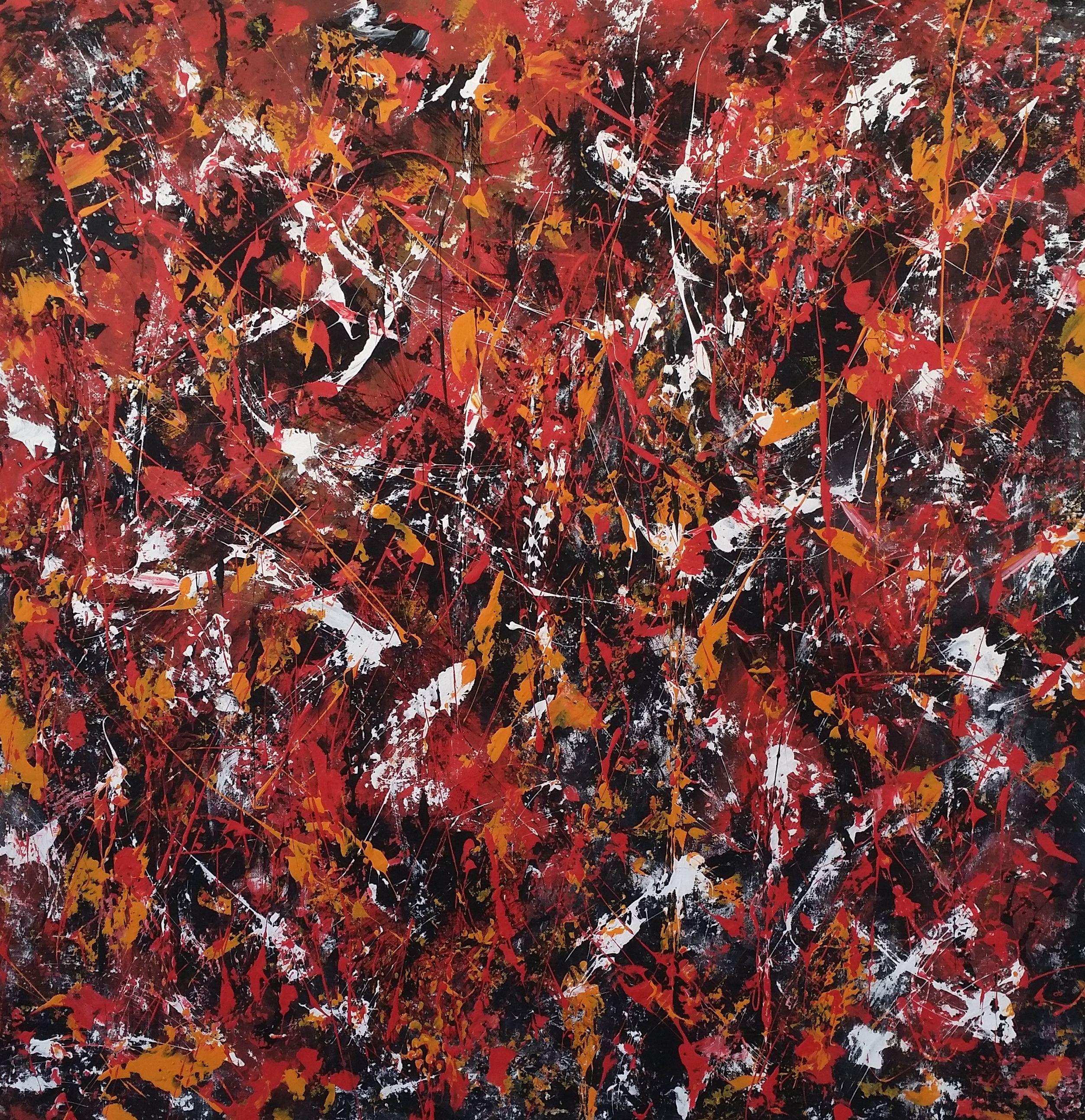 Abstract Painting di Max Yaskin - Pittura acrilica su tela di M.Y., Pittura, Acrilico su Tela