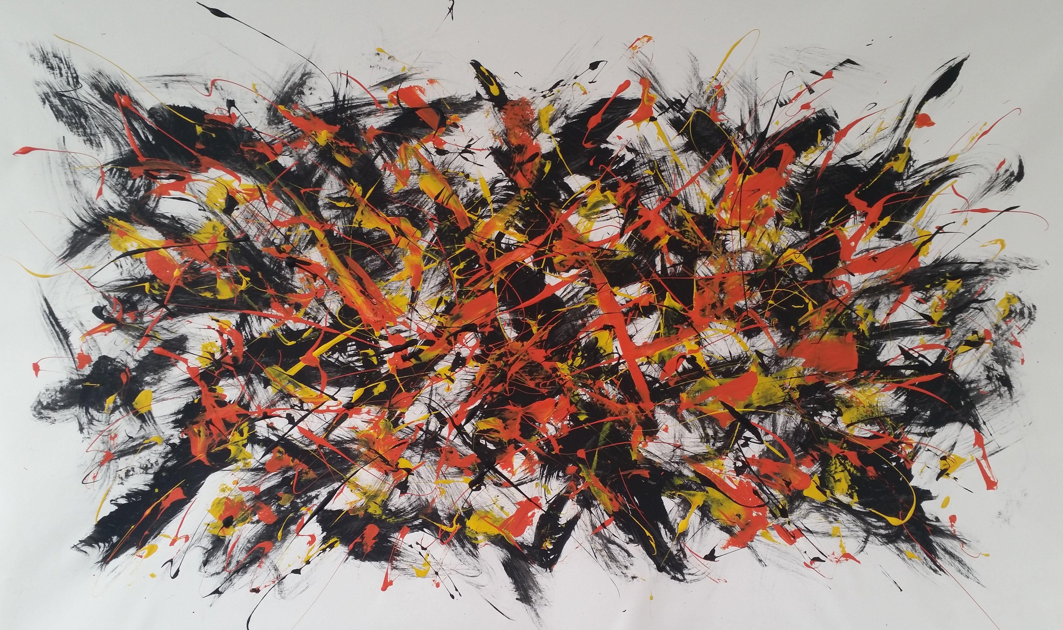 Max Yaskin Abstract Painting - ACRYLIC PAINTING on CANVAS by M.Y., Painting, Acrylic on Canvas